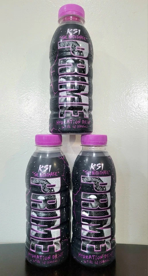 PRIME KSI THE NIGHTMARE LIMITED EDITION STRAWBERRY CREAM HYDRATION DRINK 3 Pack