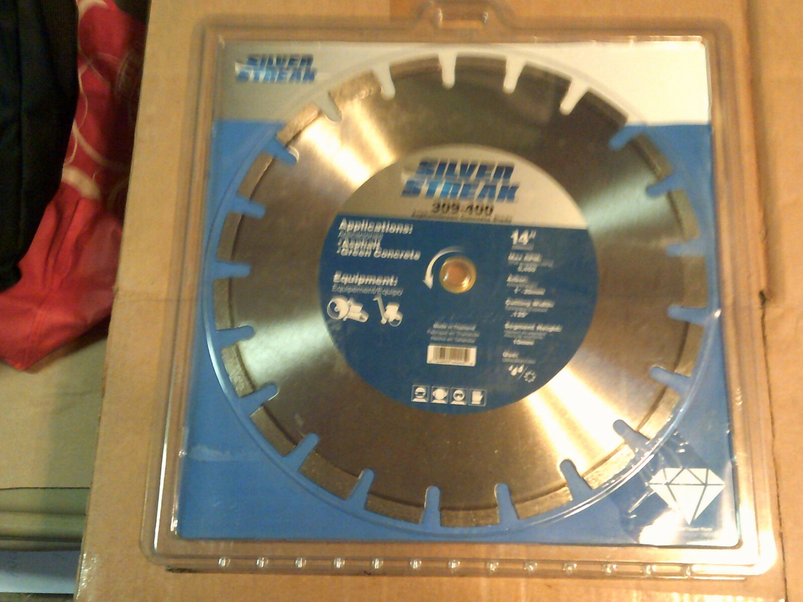 1 Of Silver Streak Part # 309-400 14" Diamond blade for Asphalt / Green Concrete