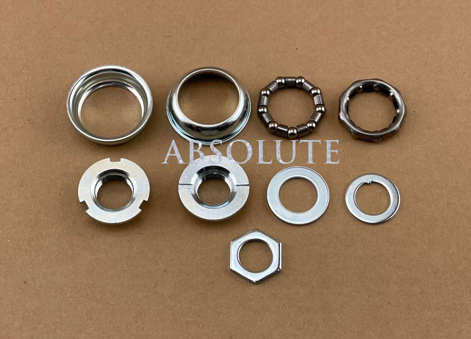 ALTALINE BICYCLE CHROME 1/PIECE CRANK BOTTOM BRACKET SET  5/16 X 9 24TPI.