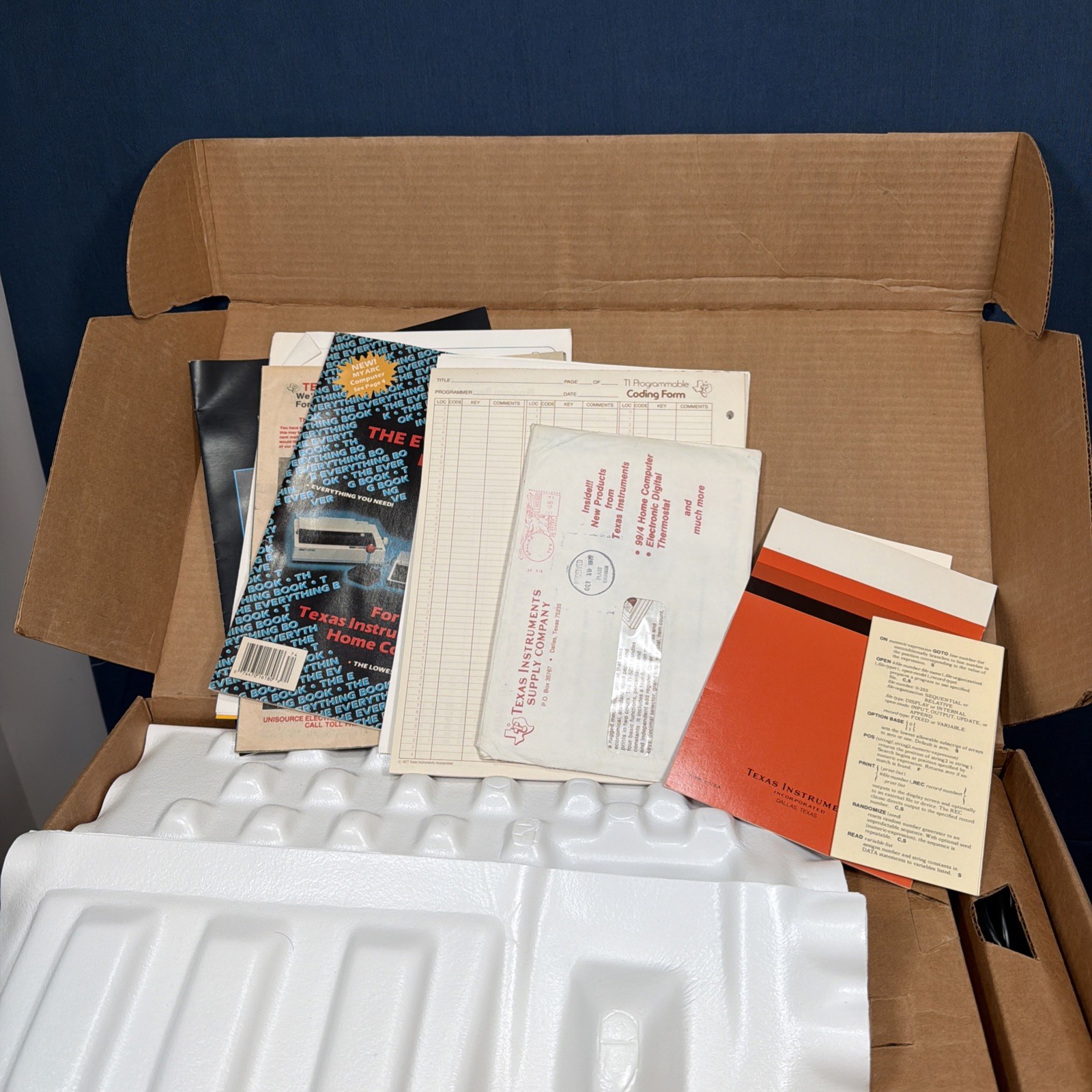 Vintage Texas Instruments TI 99/4A Home Computer System In Box Never Used
