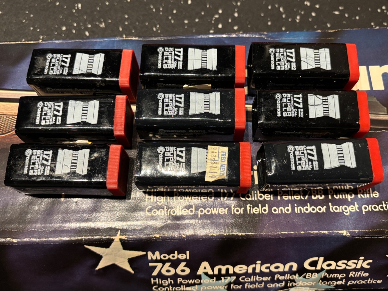 NEW Lot of 9 NOS Crosman Super Pells .177 Cal Air Gun Rifle Pellets USA Made
