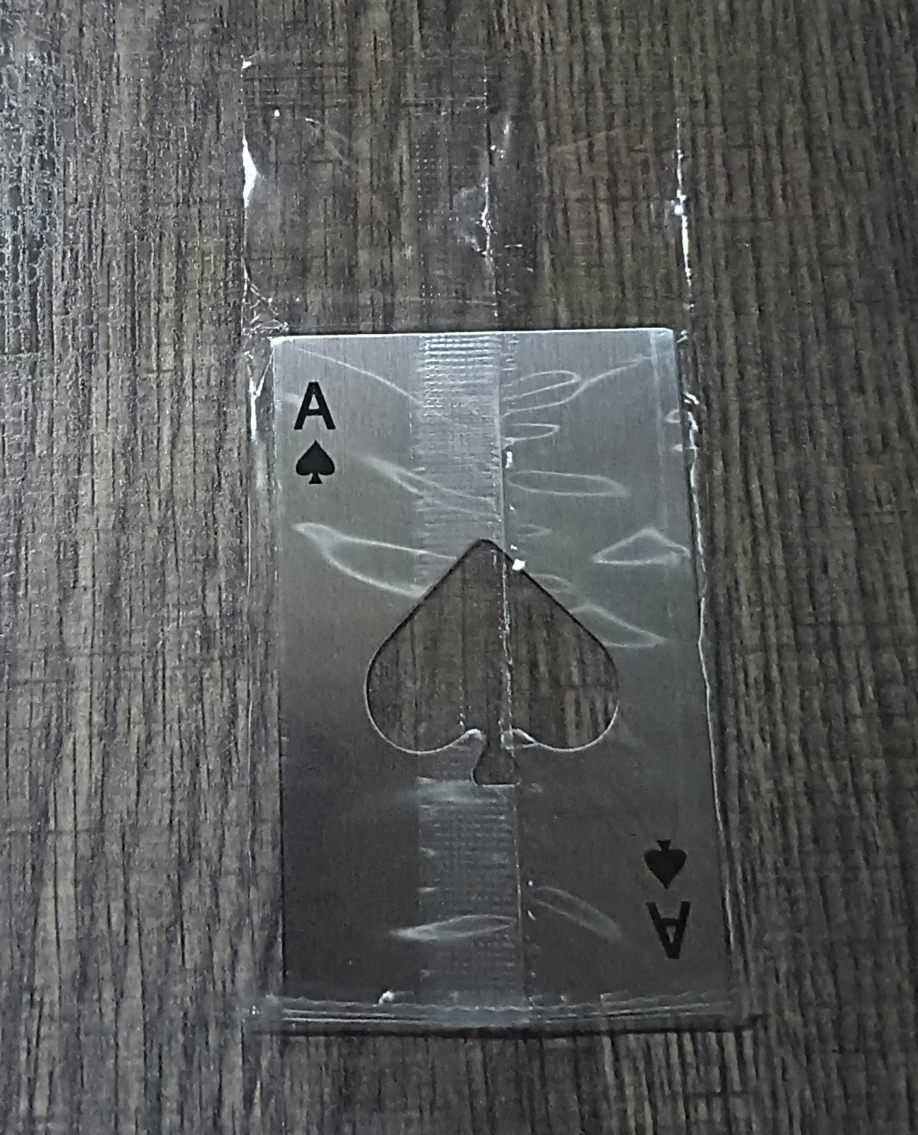 New Sealed Ace Spades Silver Metal Card Bottle Opener Credit Card Size