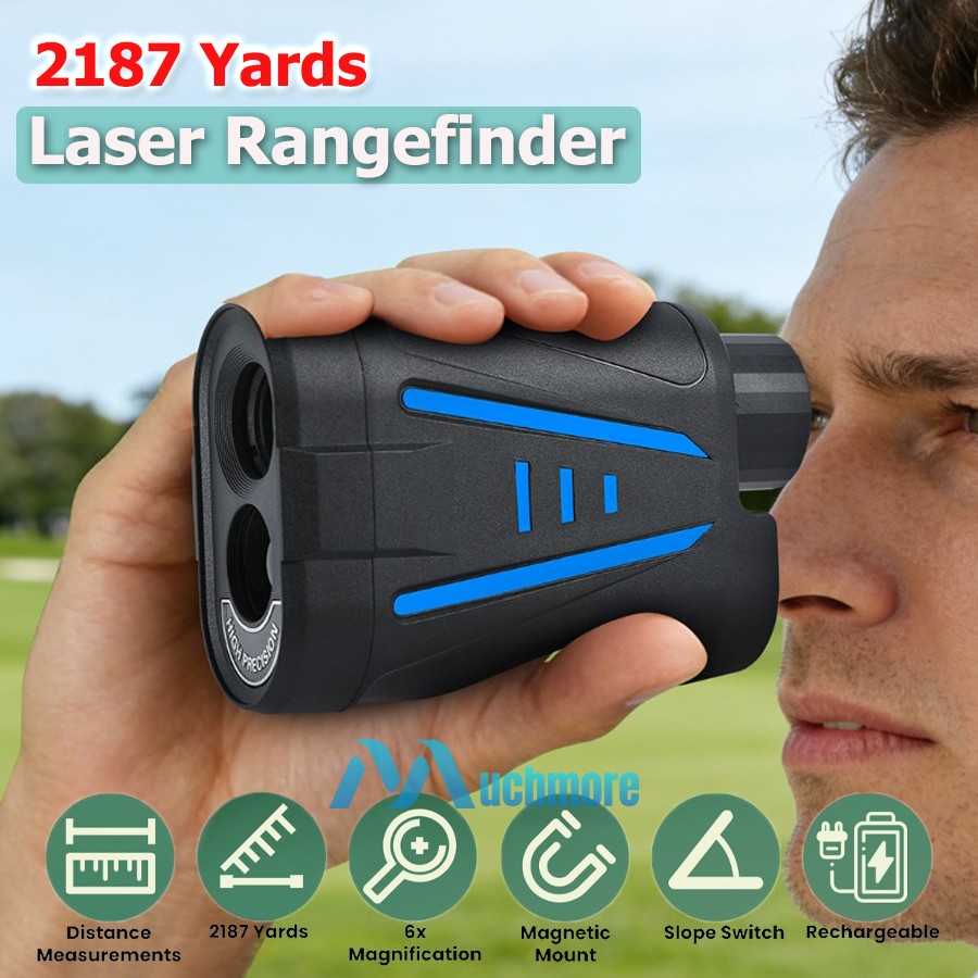 2187 Yards Laser Range Finder Golf Rangefinder Slope with Magnet 6X Rechargeable