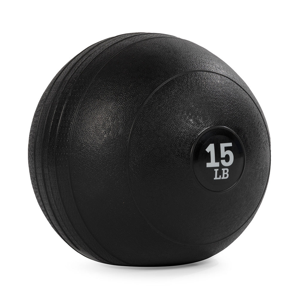 Titan Fitness 15 LB Rubber Slam Ball, Dead Weight Ball Absorbs Impact