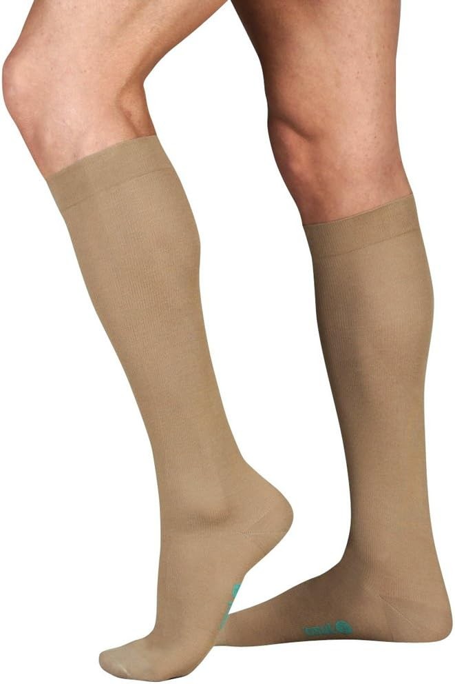 Juzo Cotton Support Knee Sock 15-20 Khaki Size I