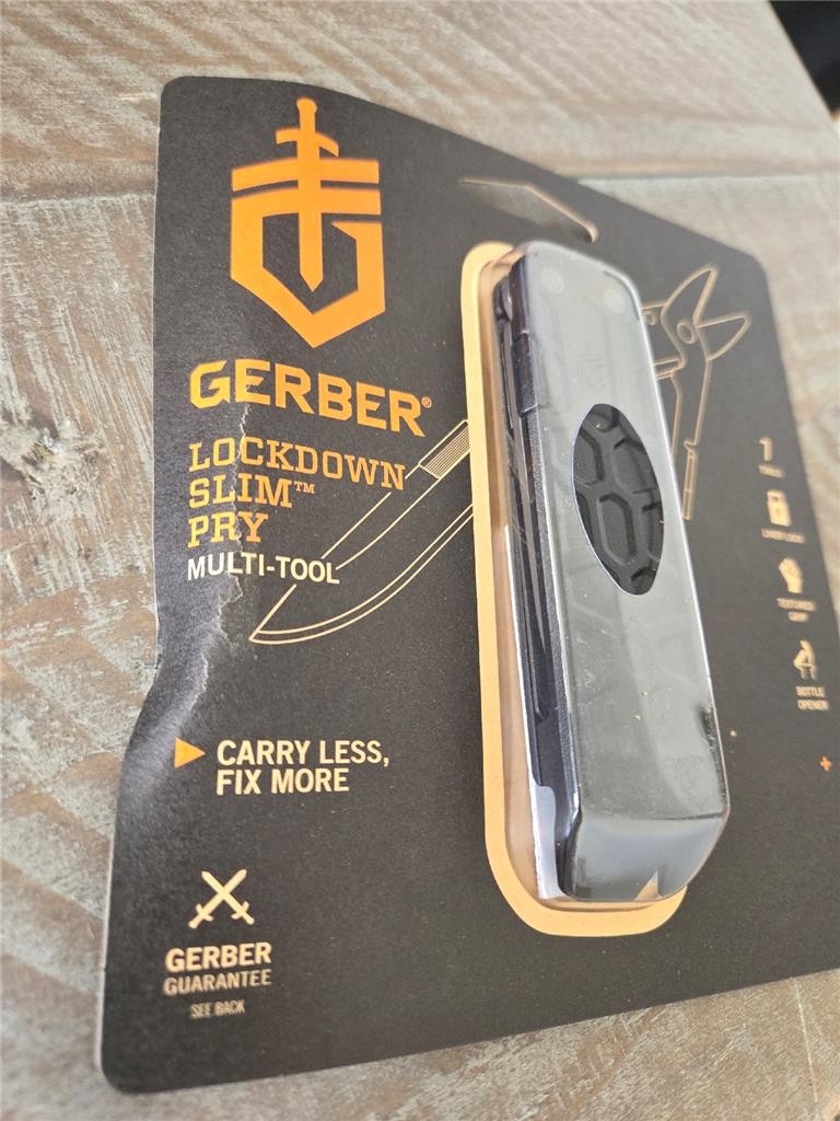 = Gerber Lockdown Slim Pry Multi-Tool Stainless Steel Black Coating 31-003822