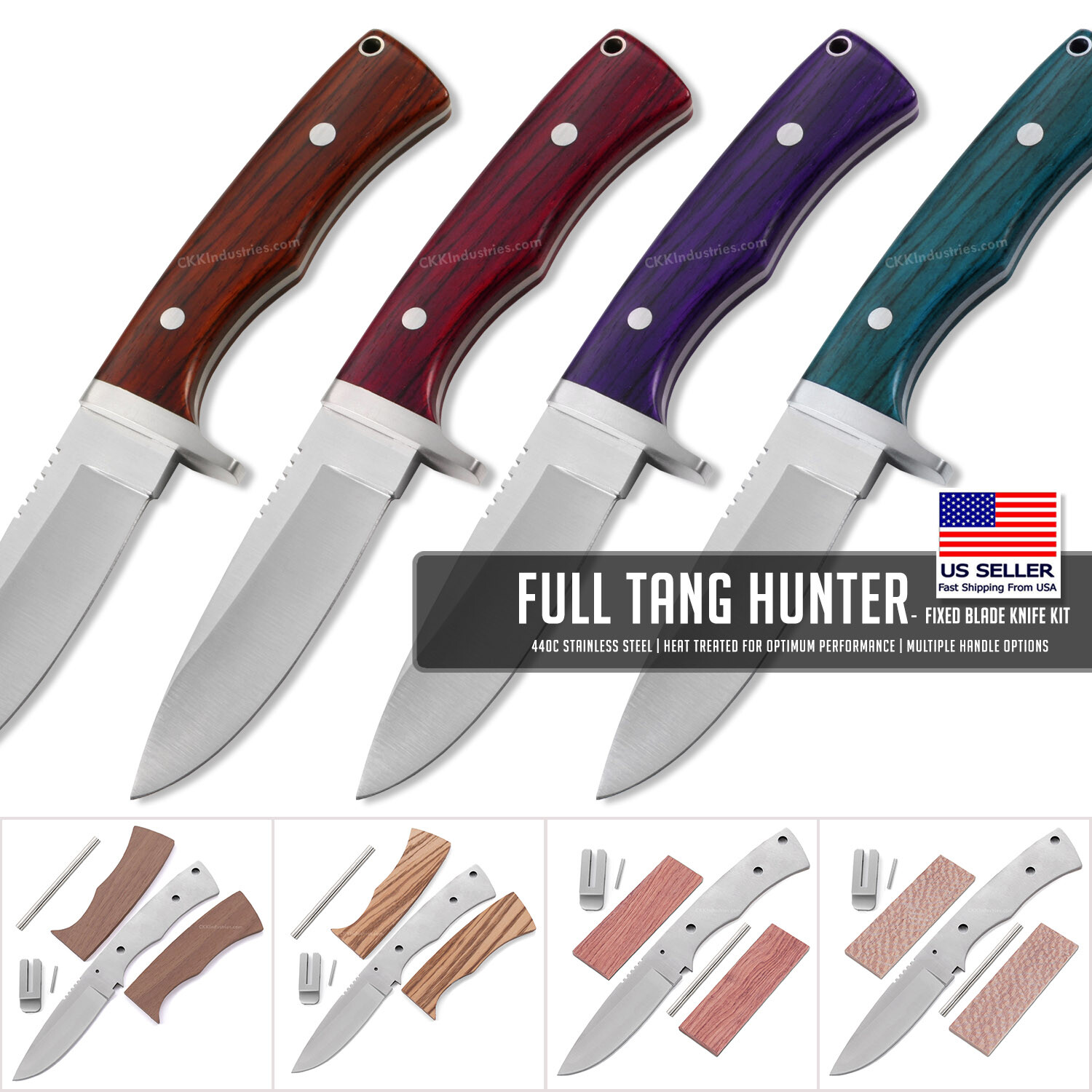 Full Tang Hunter - DIY Knife Making Kit - USA Design