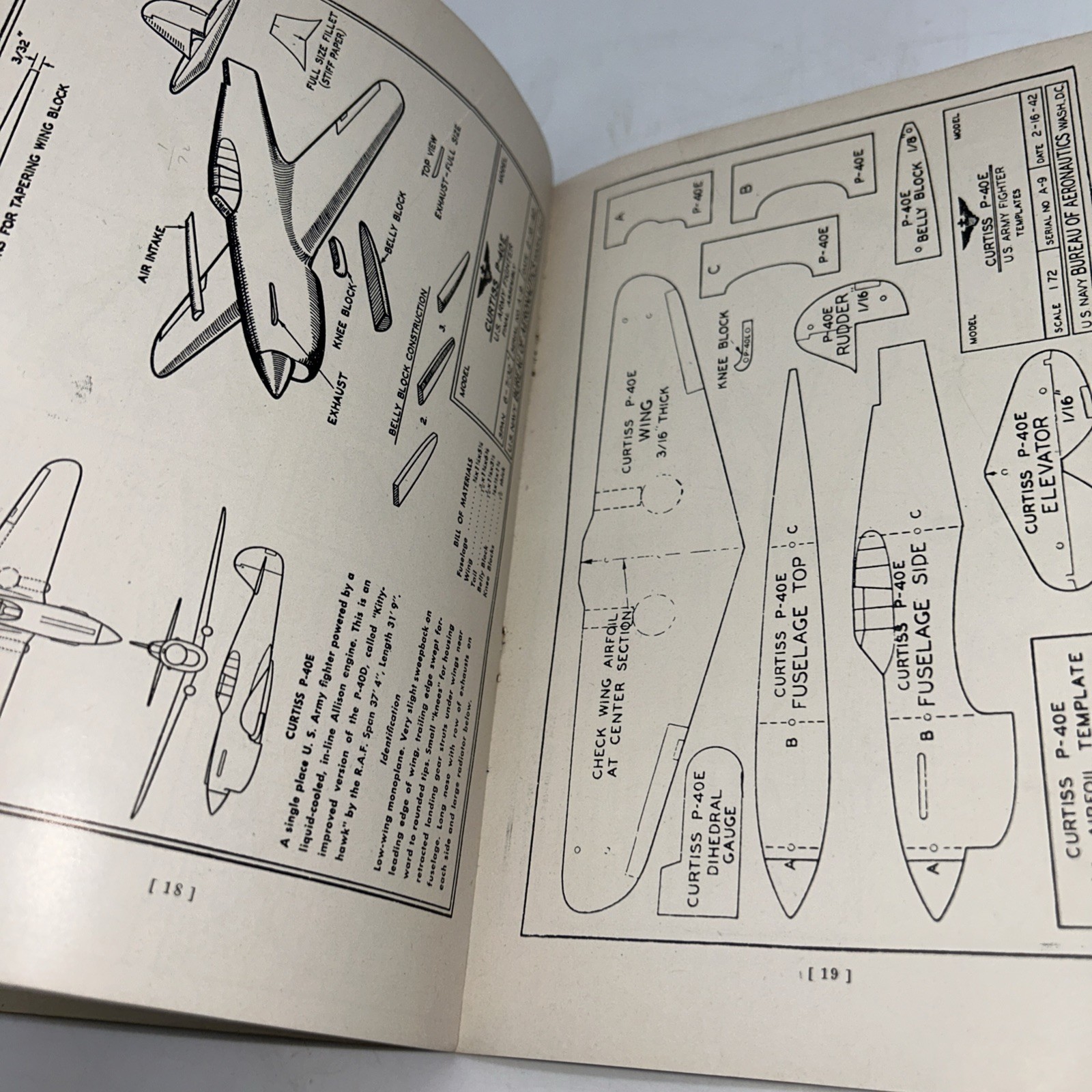 X-Acto Vintage Book How to Build solid scale Model Airplanes 3rd edition 1944