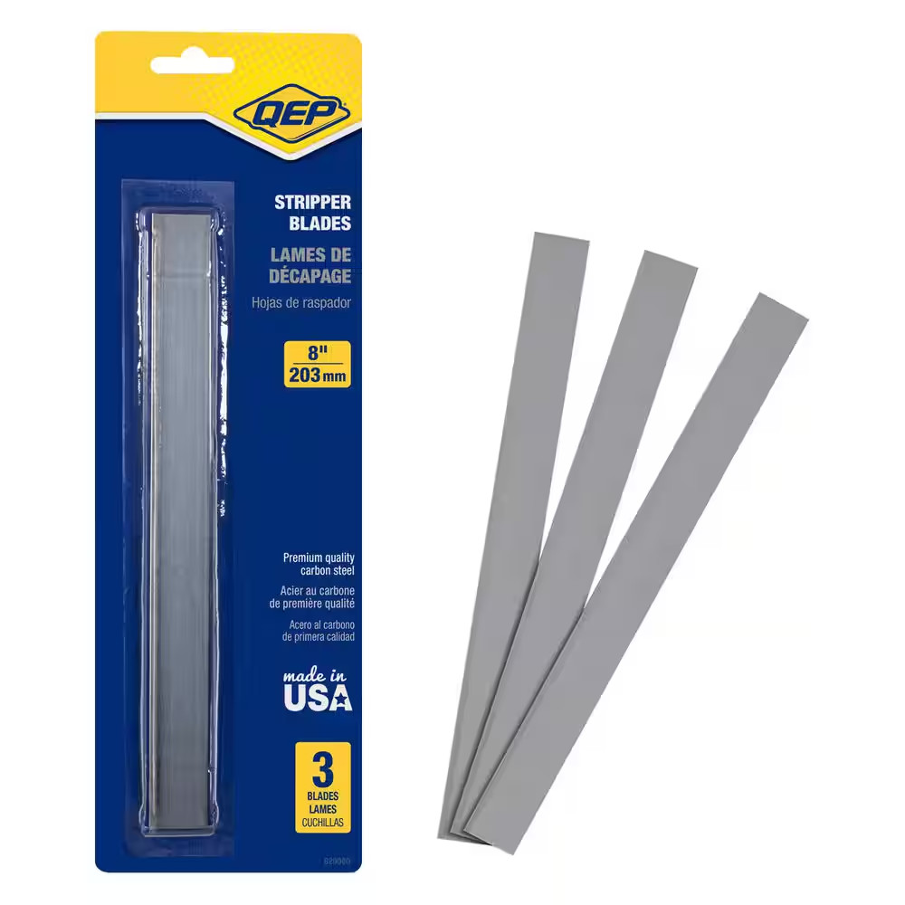 8 In. Replacement Razor Blade for Adjustable Floor Scraper and Stripper (3-Pack)