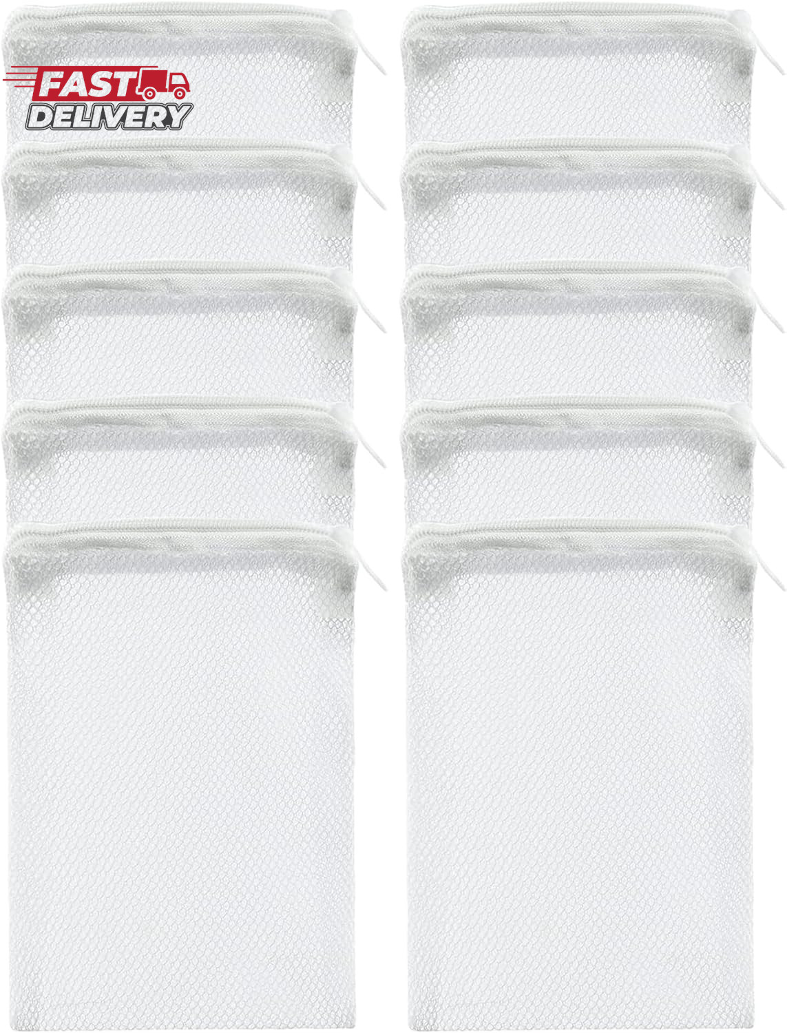 10 Pcs Aquarium Filter Media Bags - Reusable Mesh Bags (6" X 4") for Fish Tank F