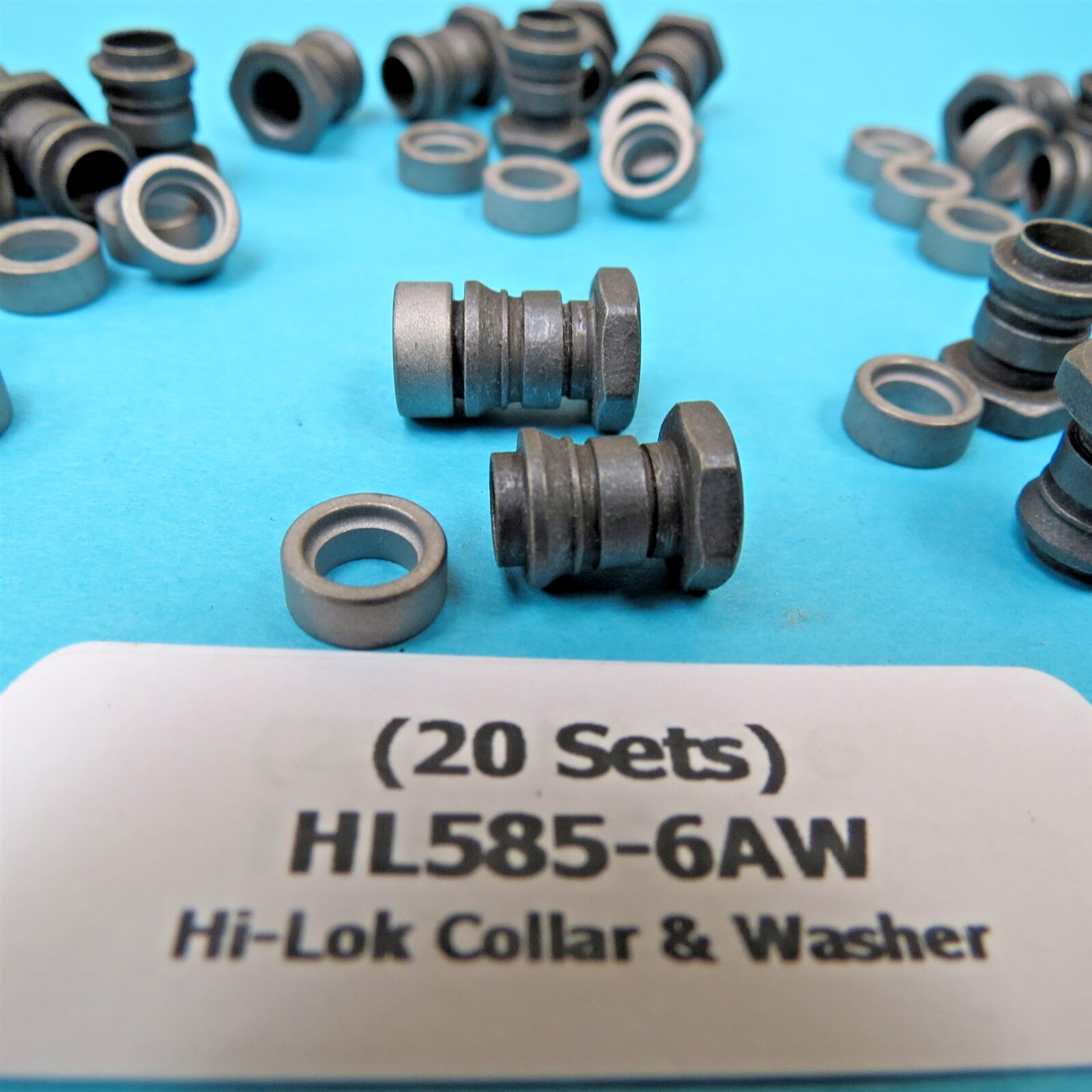 HL585-6AW Stainless Steel #10-32 Hi-Lok Collar & Washer Aircraft Aerospace (20)