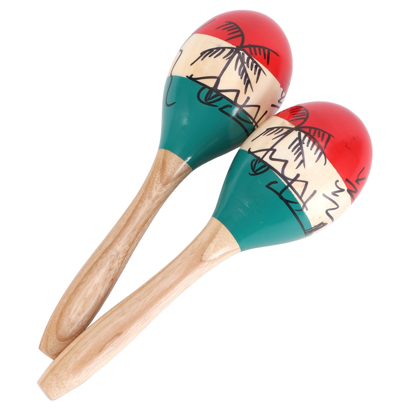 Maracas2psc 10inch Large Wood Rumba Shakers SetLatin Hand Percussion with F
