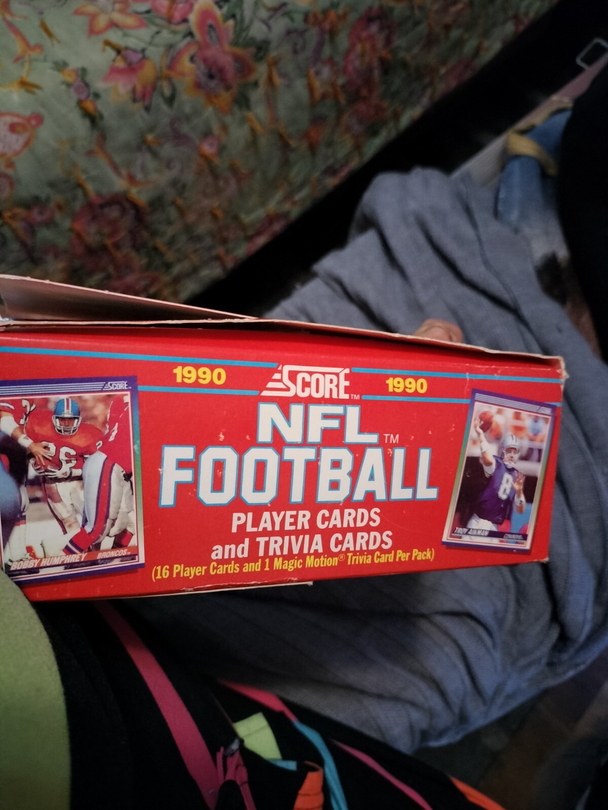 1990s box if individual packs of football trading cards
