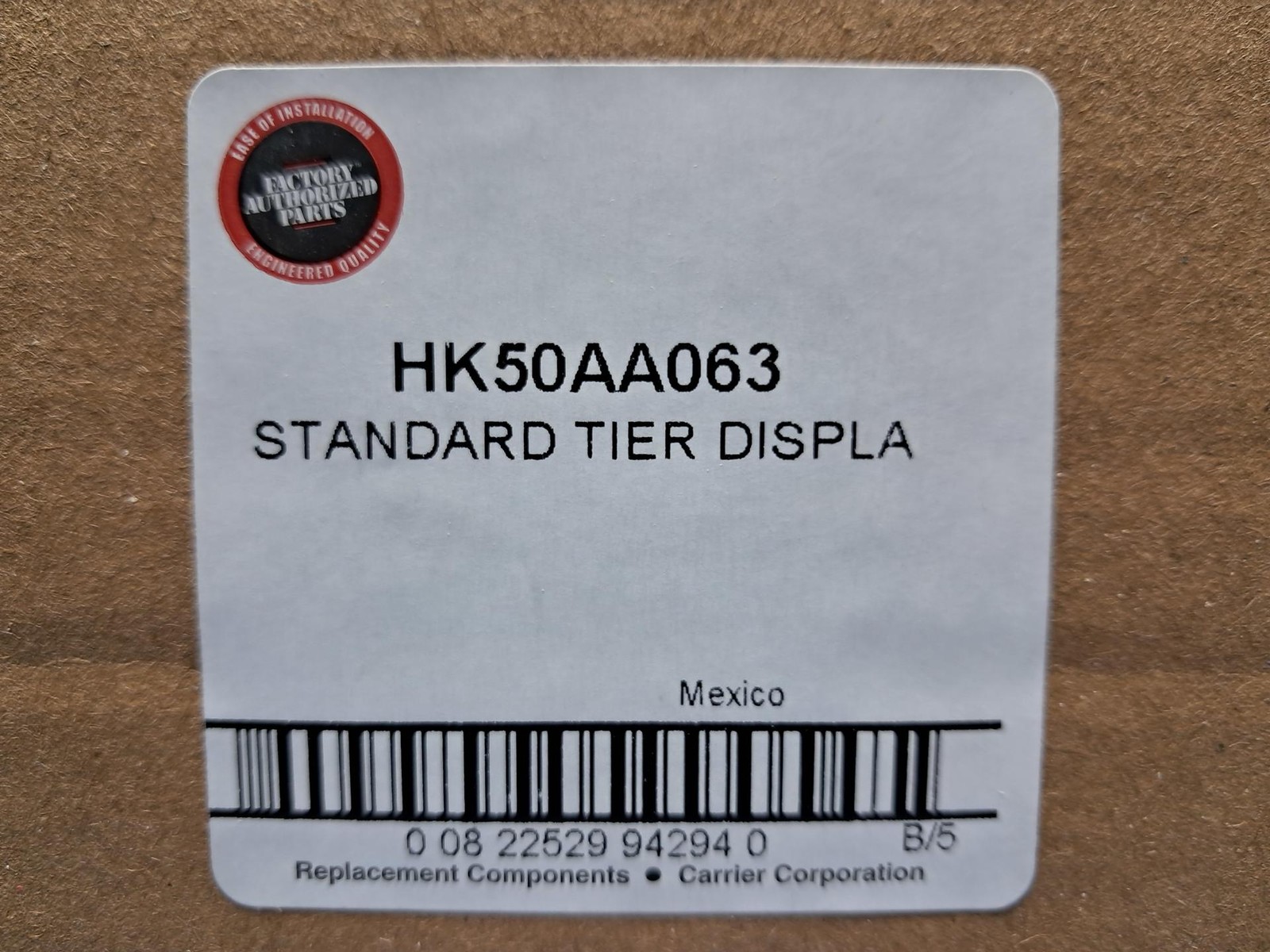 Carrier HK50AA063 Standard Tier Display HVAC Controller Board Panel NEW