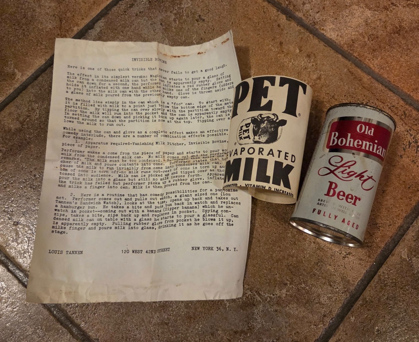 Invisible Bovine Vintage Magic Mentalism Tricks