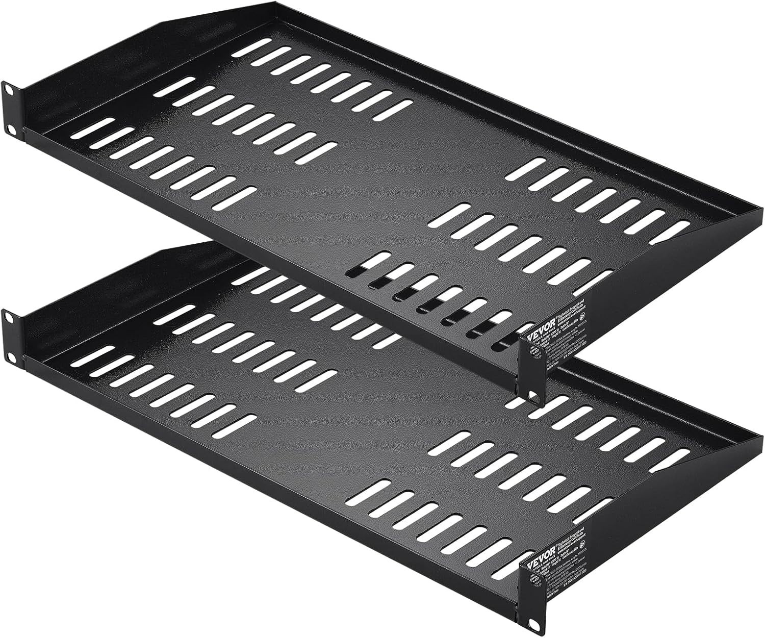 Vented 1U Server Rack Shelf - 2PCS, Ideal for Organizing 19" Network Equipment