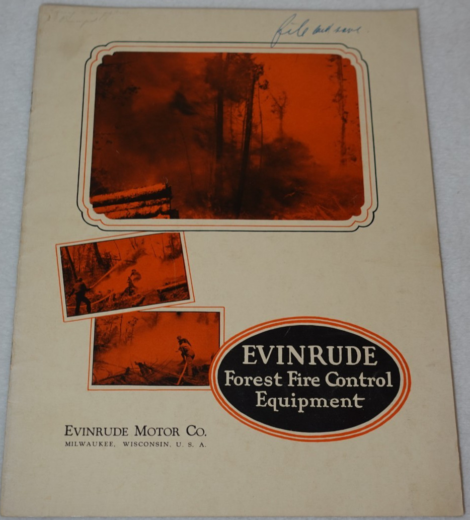Evinrude Forest Fire Control Equipment Milwaukee Vintage Original Publication