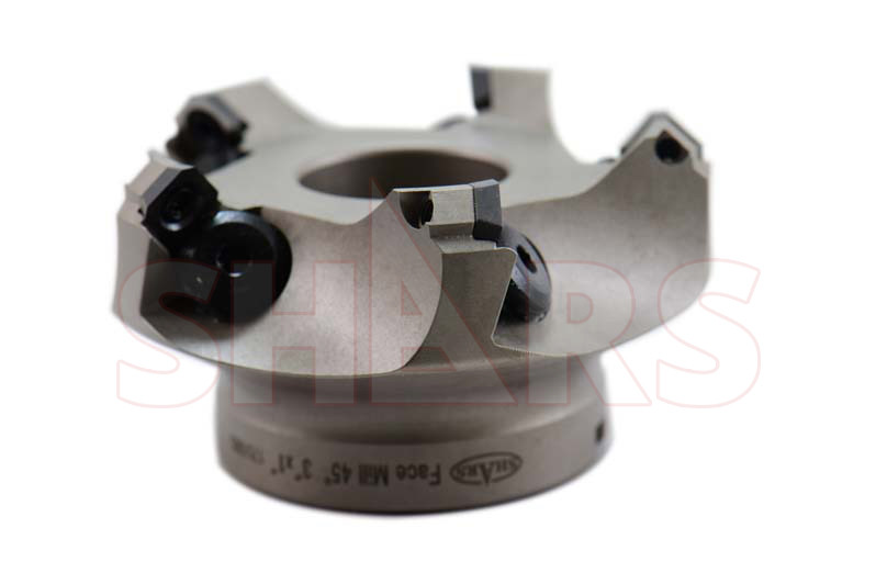 Shars 3" 45 Degree Indexable Face Mill 5 Flute SEKN Insert New P[