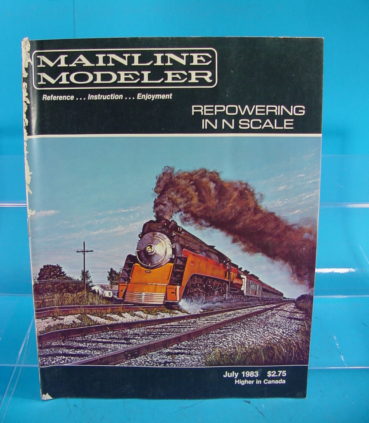 MAINLINE MODELER MAGAZINE JULY 1983 AMTRAK'S PHASE II F40PH,USRA HEAVY 4-8-2 C&O