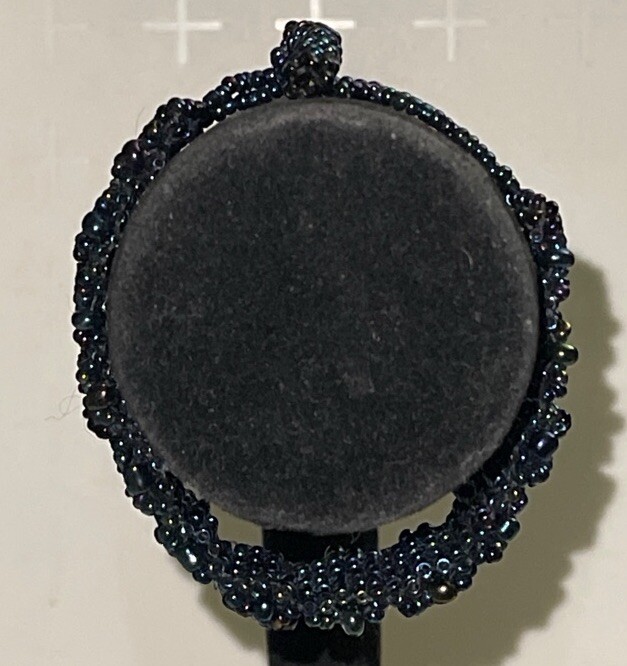 Hand Crafted Blue Micro Beaded 7" Bracelet JH-3