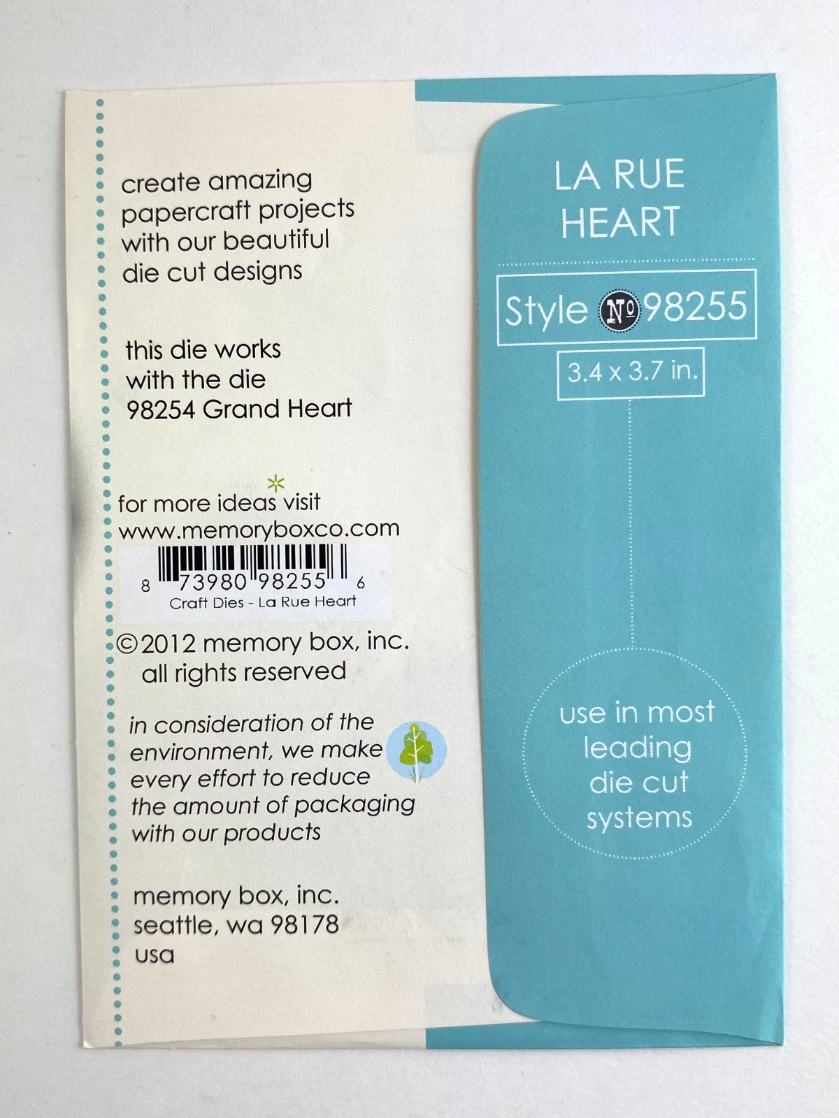 Memory Box Die - LA RUE HEART - 98255