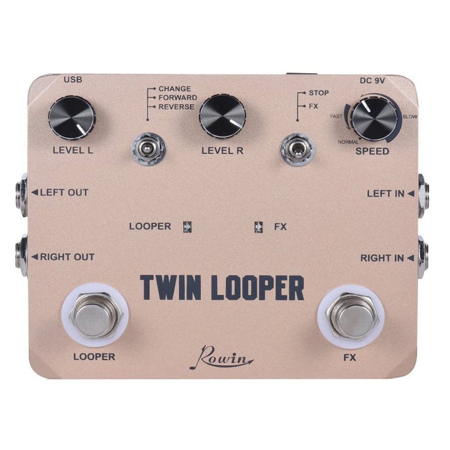 Rowin Twin Looper Station Electric Guitar Effect Pedal Loop Station for Guita...