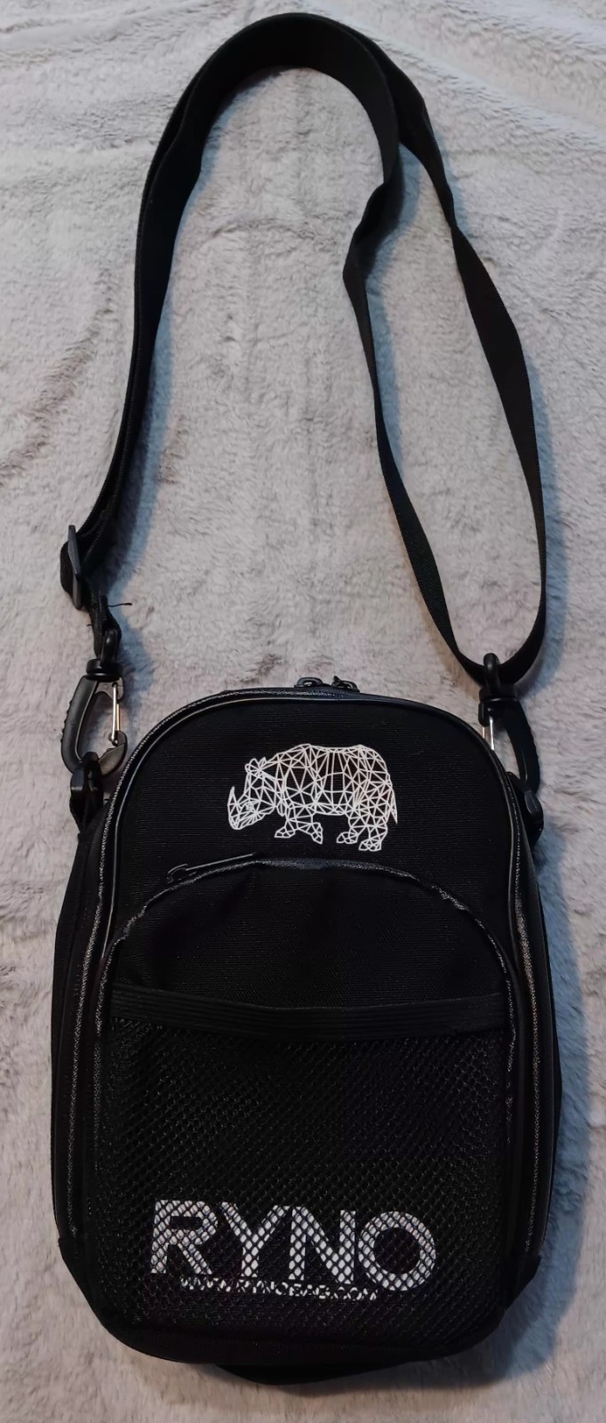 RYNO Small Smell Proof Black Locking Combination Travel Bag With Strap
