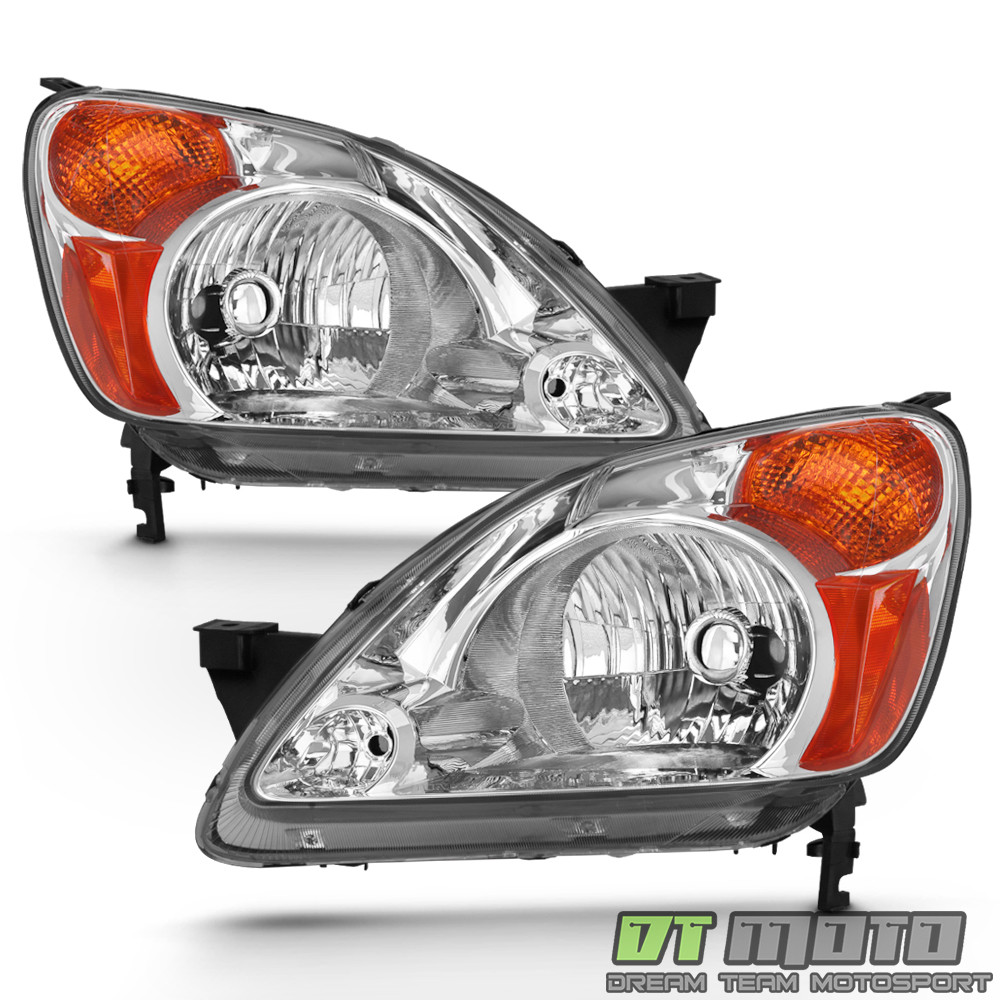 For 2002 2003 2004 Honda CRV C-RV Headlights Headlamps Replacement Left+Right