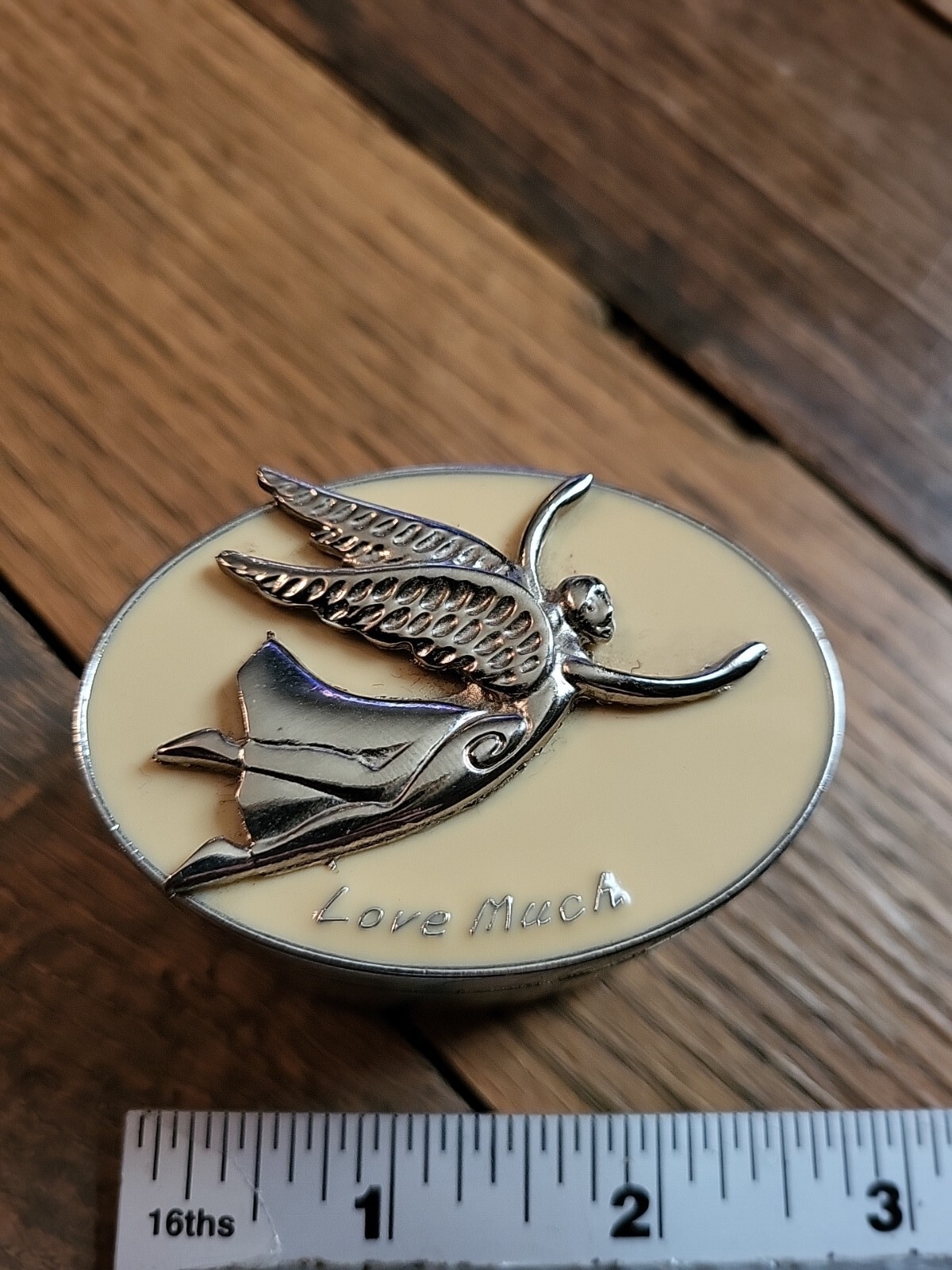 Love Much Trinket Box Serenity Beautiful Soul Angel Enamel & Metal