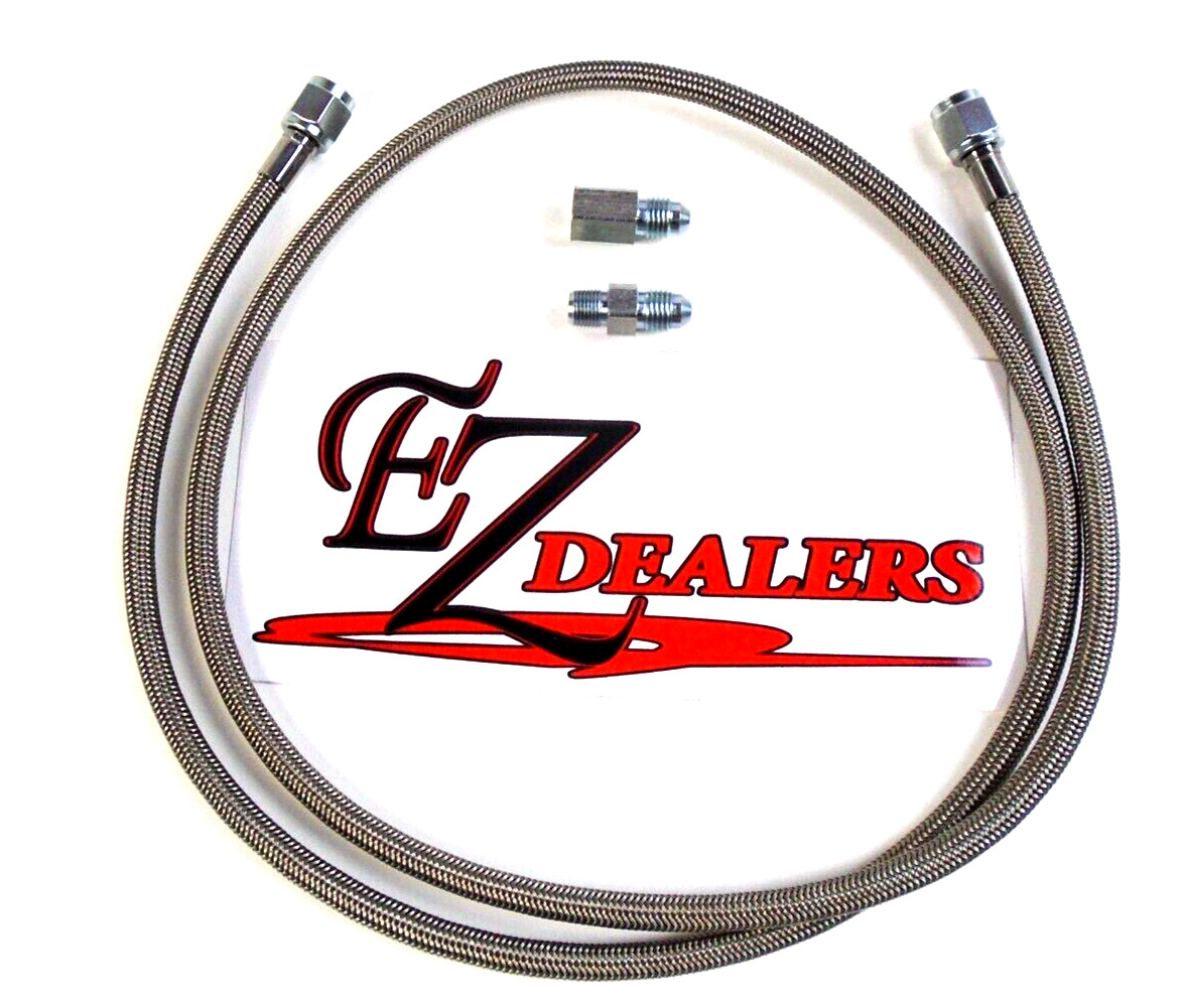 60" Gauge Line Oil / Fuel Pressure Hose IMCA NHRA SBC  -4 JIC x 1/8" Male/Female