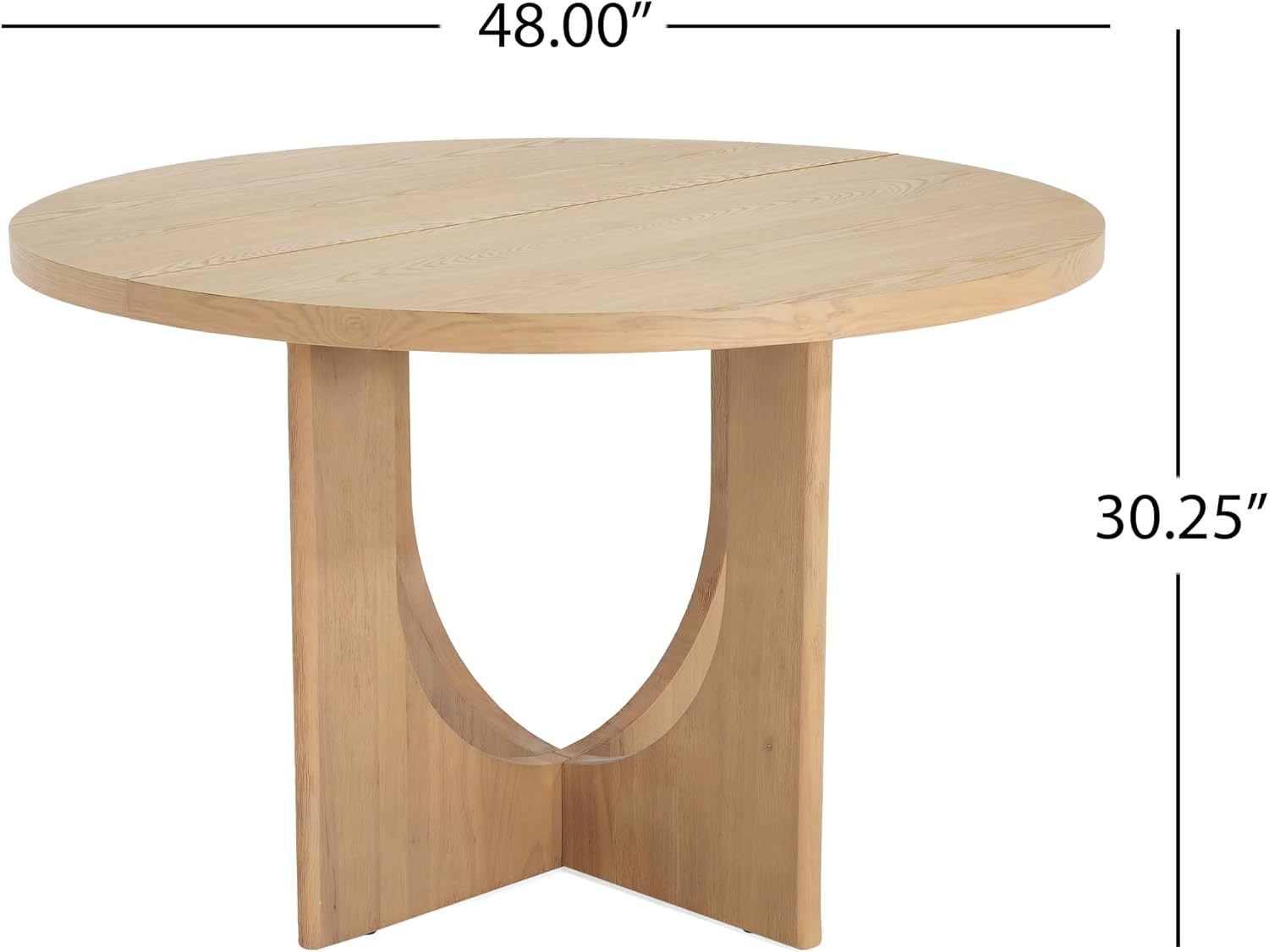 Guma 48" round Dining Table for 4, Compact MDF Kitchen Table with Pedestal Base,