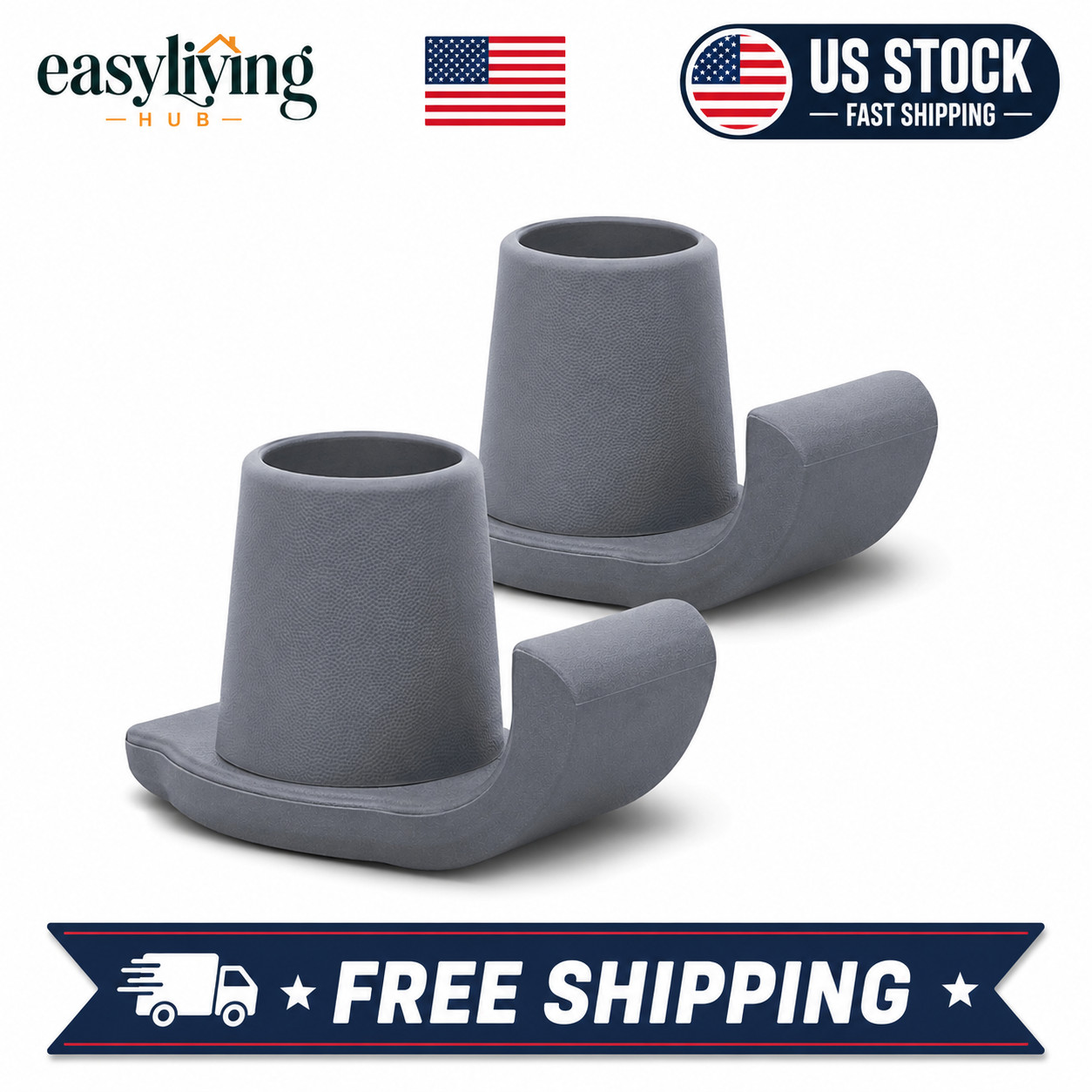 Walker Ski Glides, 2 Pack Durable Glides for Folding 2 Pack, Gray