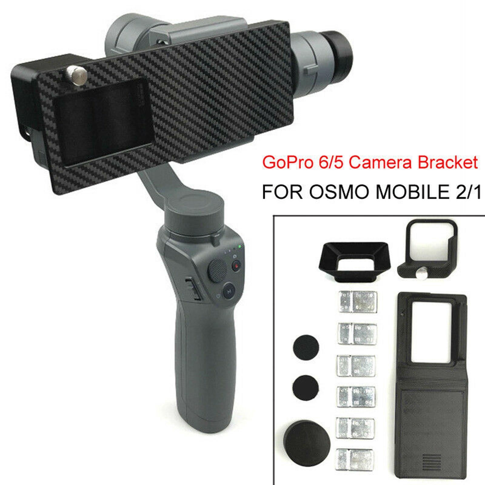 New DJI OSMO Mobile 2/1 Gimbal Mount Adapter Plate Holder For GoPro Hero 6 5 F