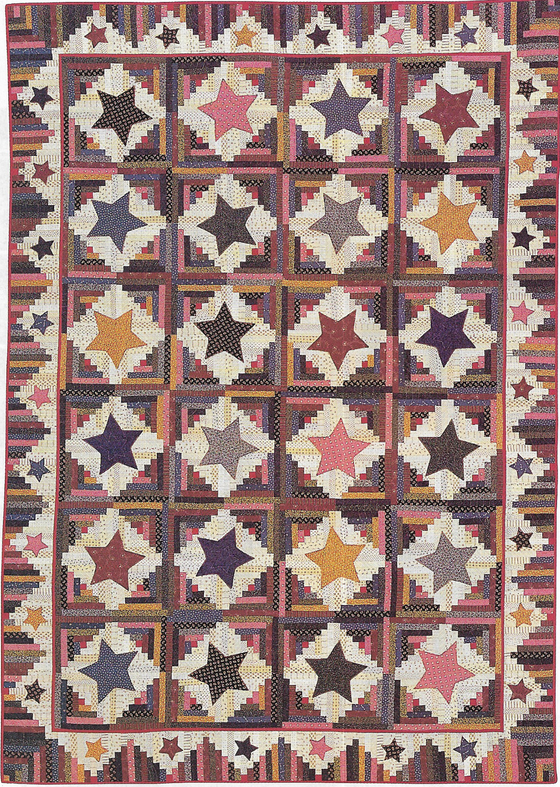 Texas Log Cabin Quilt quilting pattern instructions