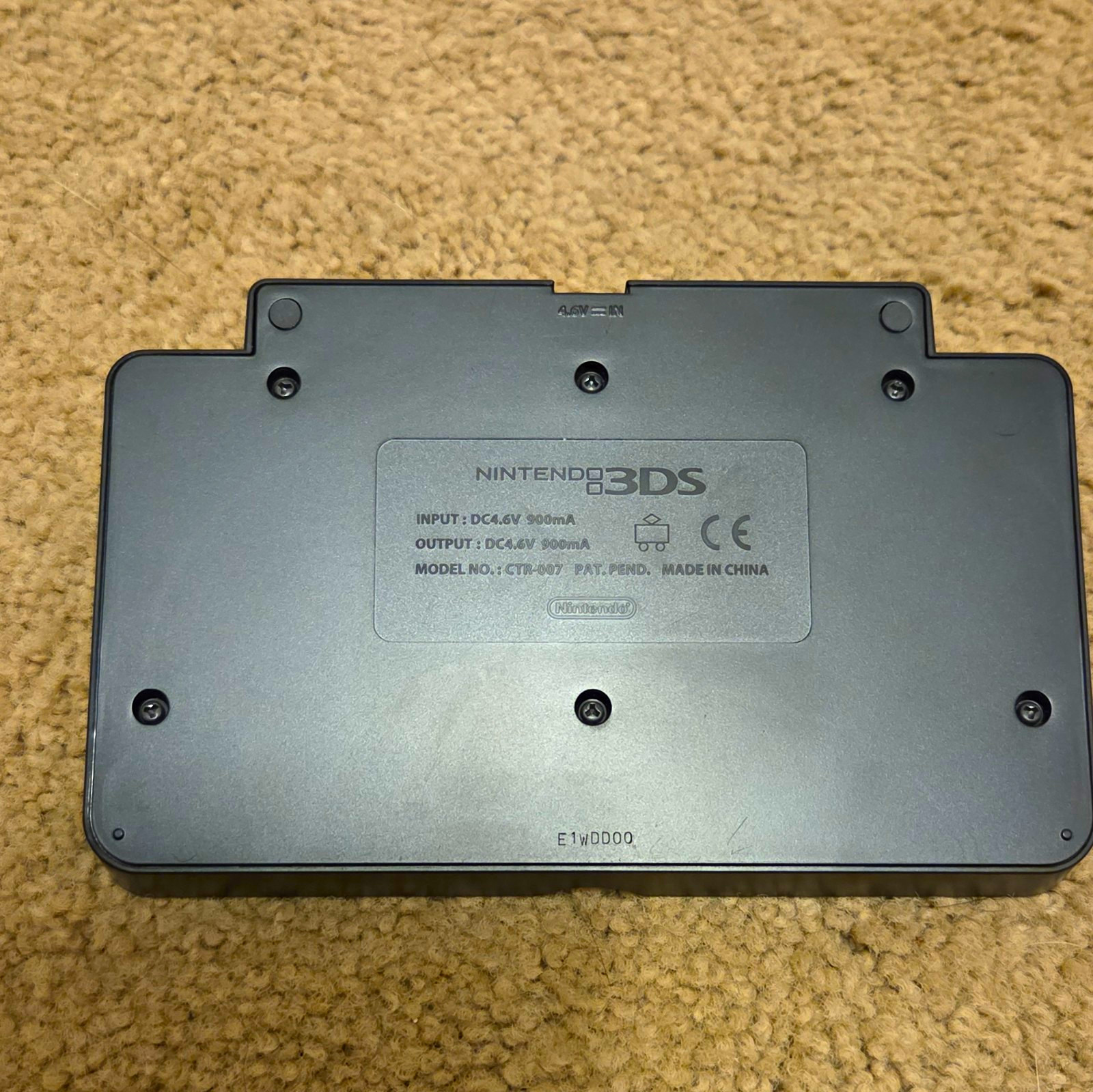 Nintendo 3DS Charging Dock Cradle CTR-007 Wired Gray for 3DS Console