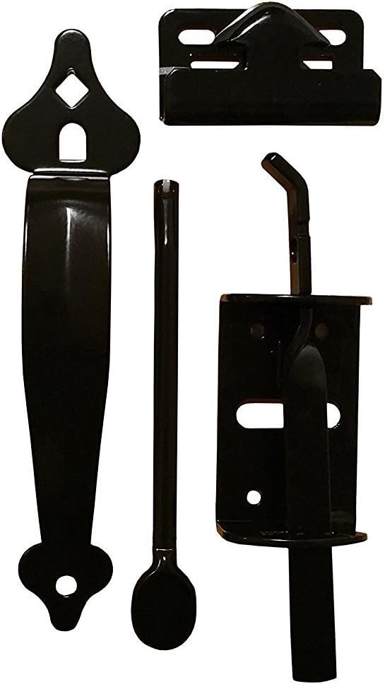 Nuvo Iron TL6BLK Black Galvanized Steel 6" Thumb Hardware Gate Latch