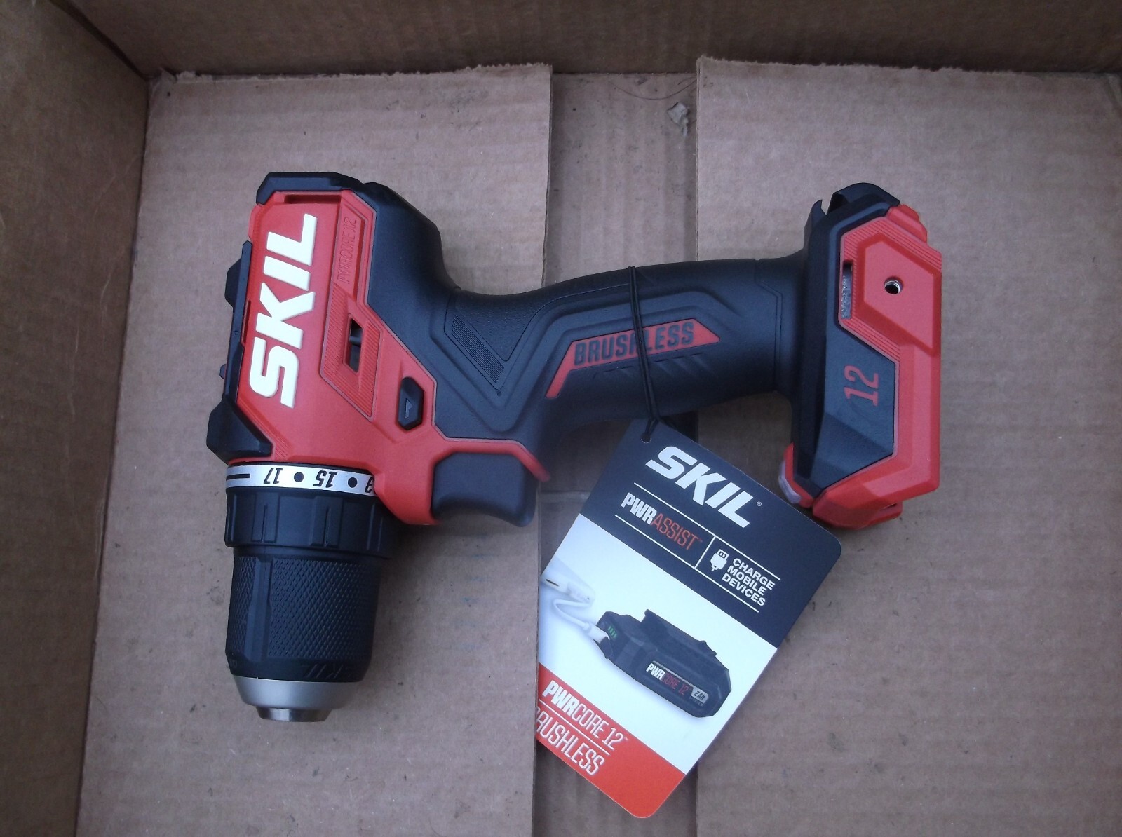 NEW SKIL PWRCORE 12 Brushless 12V 12Volt 1/2” Drill Driver DL6290A - Tool Only