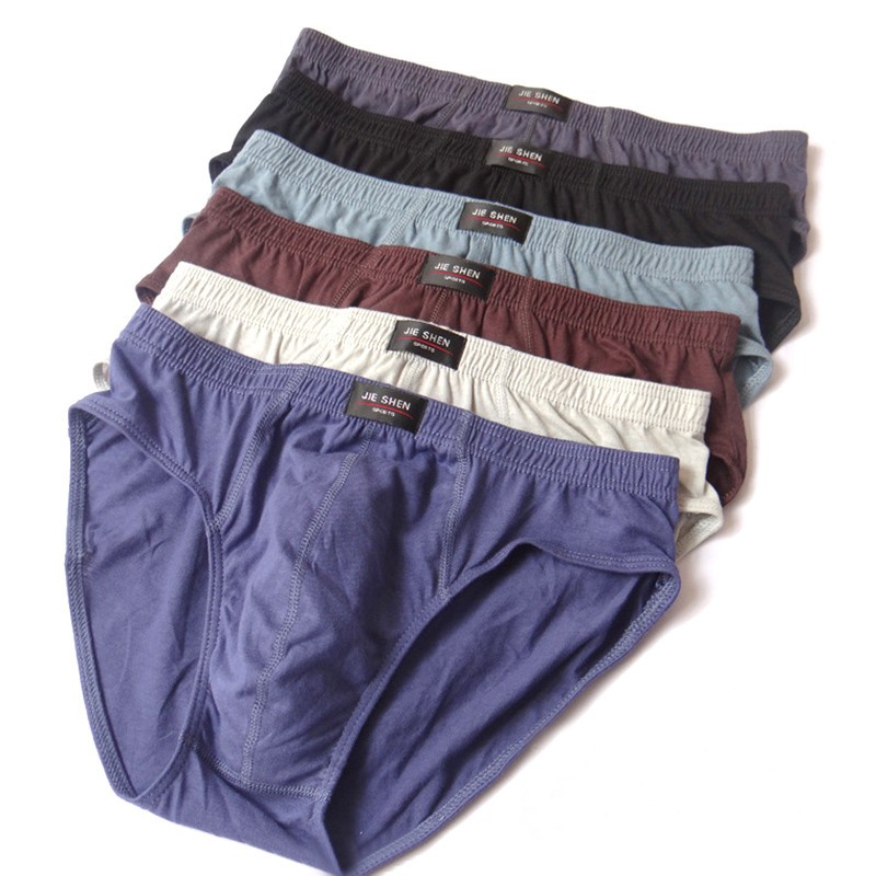Men 100% Cotton Soft Breathable Underwear Panties Briefs Boxer plus size M-4XL
