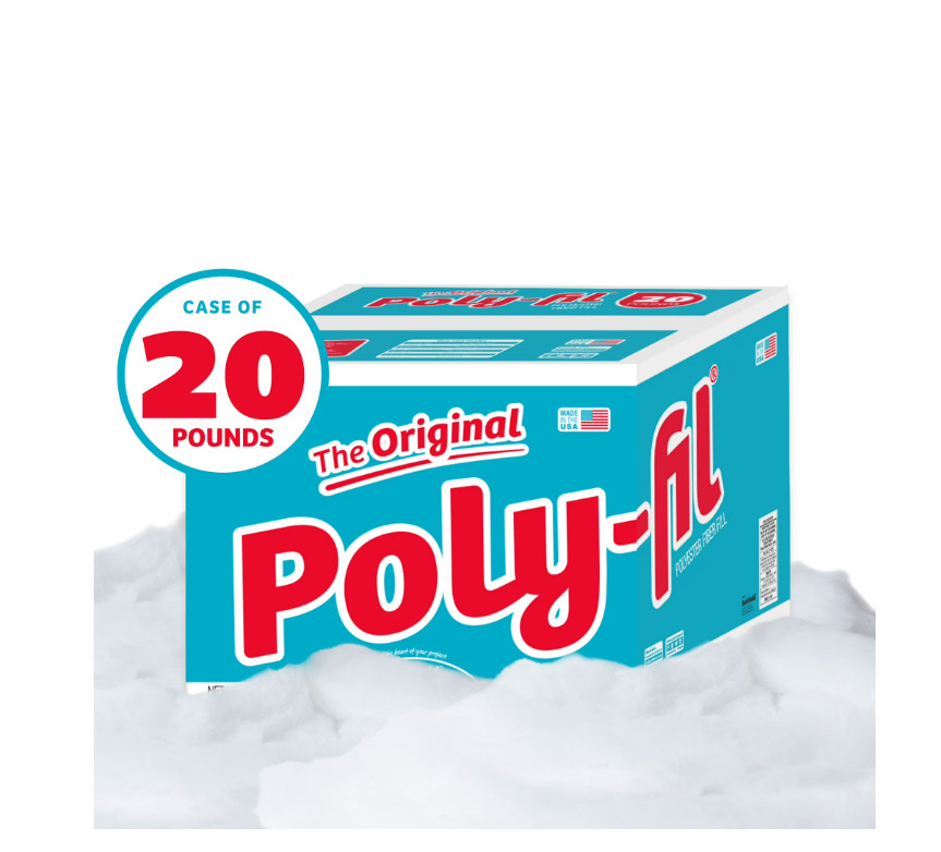 Poly-Fil Polyester Fiberfill Stuffing, 20lb Box, Bulk, by Fairfield