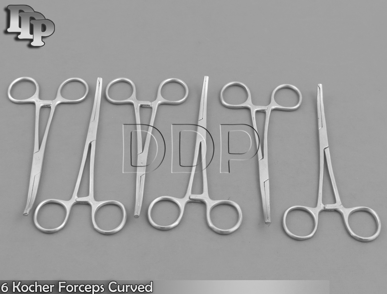 6 Kocher Hemostat Forceps Curved 6" New Surgical Instruments