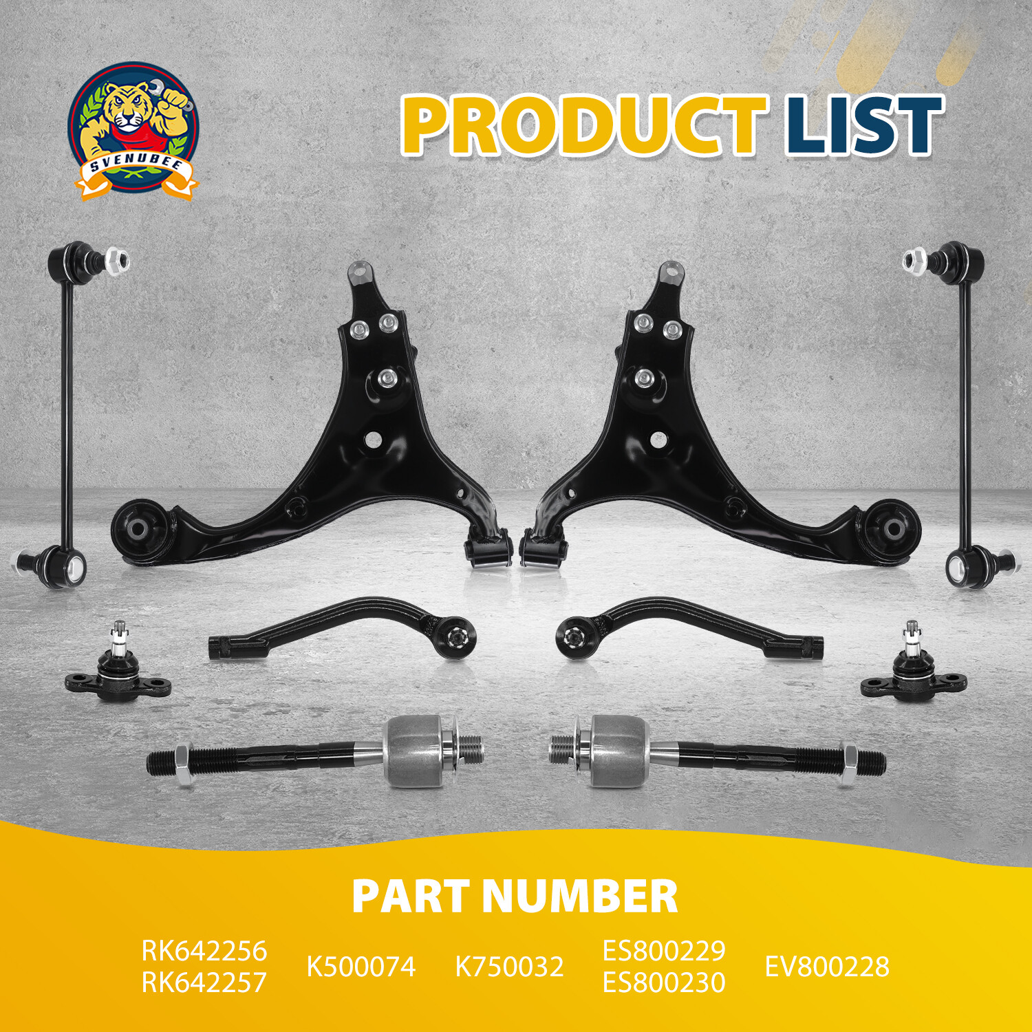10Pcs Front Lower Control Arms Sway Bar Links for 2010-2013 Kia Forte Koup