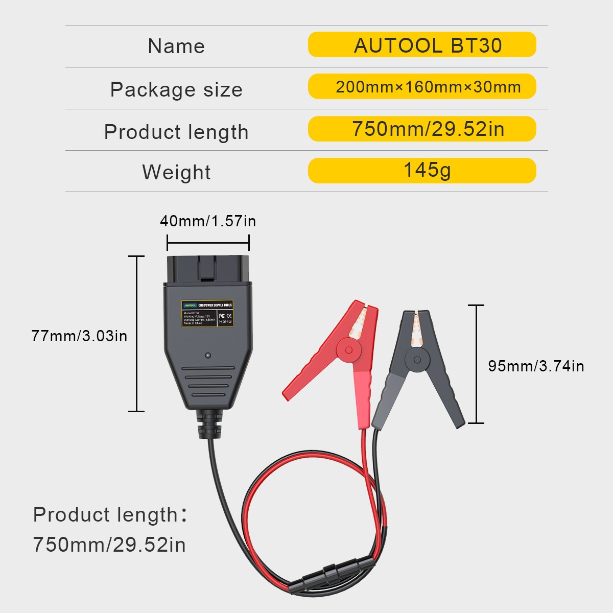 OBD2 OBDII Vehicle Computer ECU Memory Saver 12V Car Battery Replacement Tool