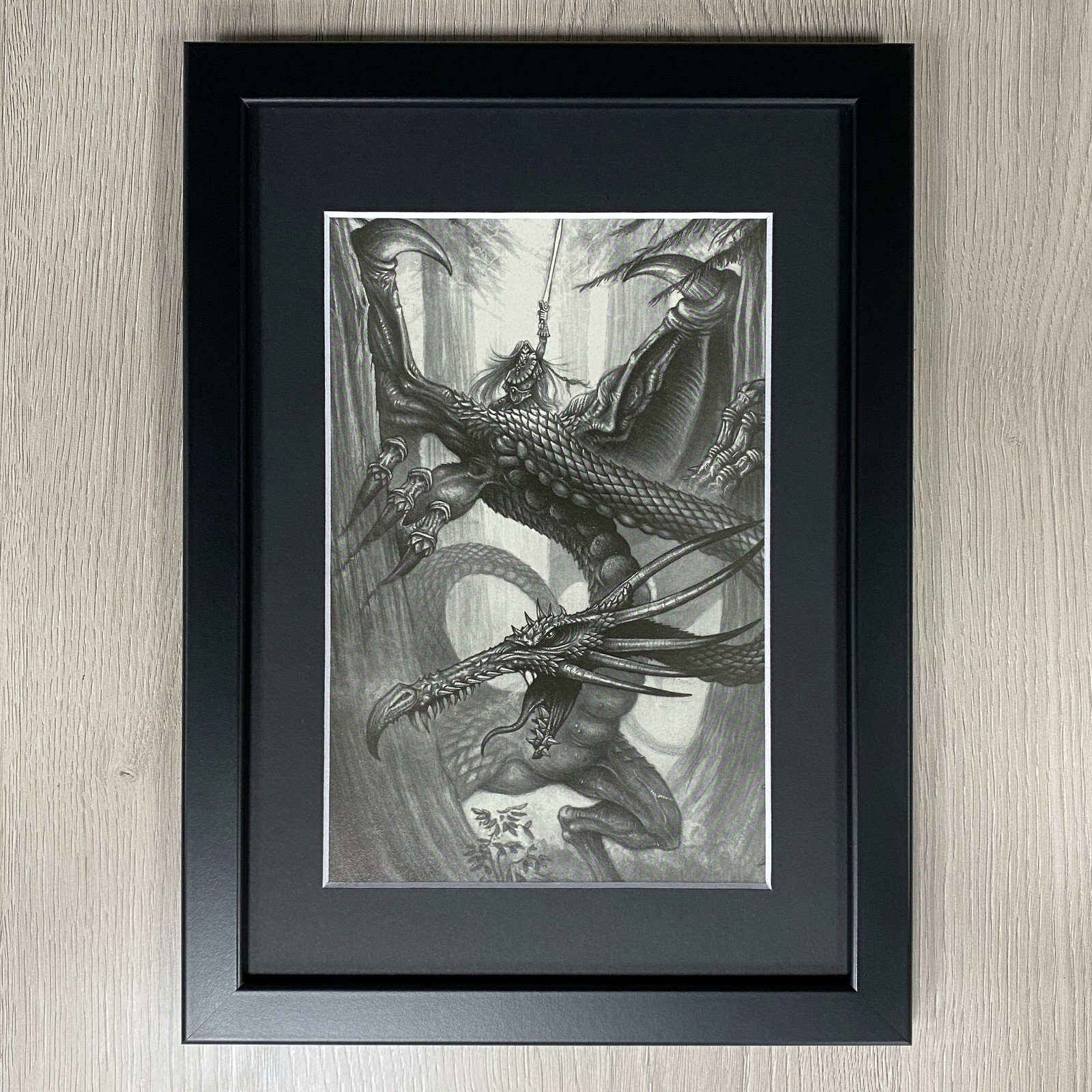 FOREST DRAGON FRAMED ART WOOD ELVES SYLVANETH WARHAMMER AGE OF SIGMAR OLD WORLD