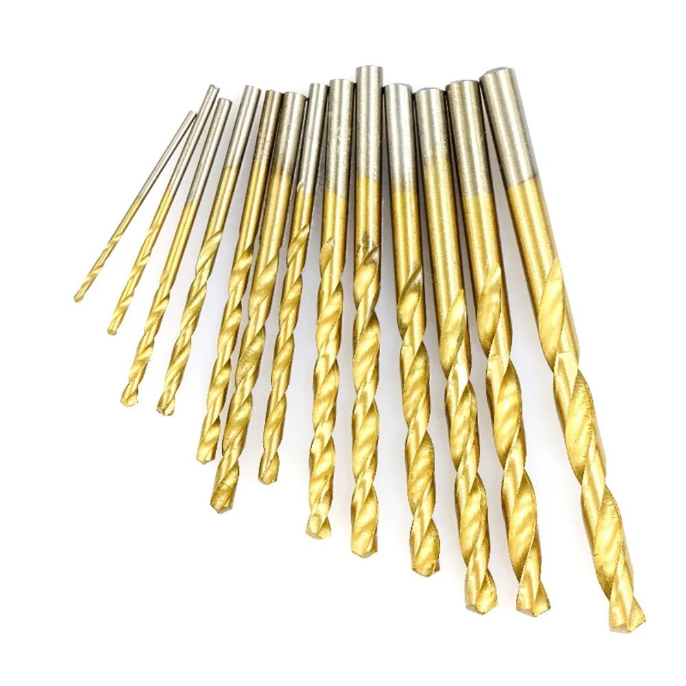 13PCS Drill Bit Set HSS Masonry Glass Tile Metal Concrete Drill Bits Kit