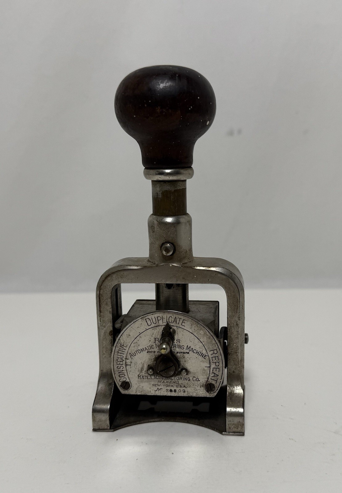 Vintage Bates Numbering Machine 5 Wheels Style Duplicate Consective Repeat