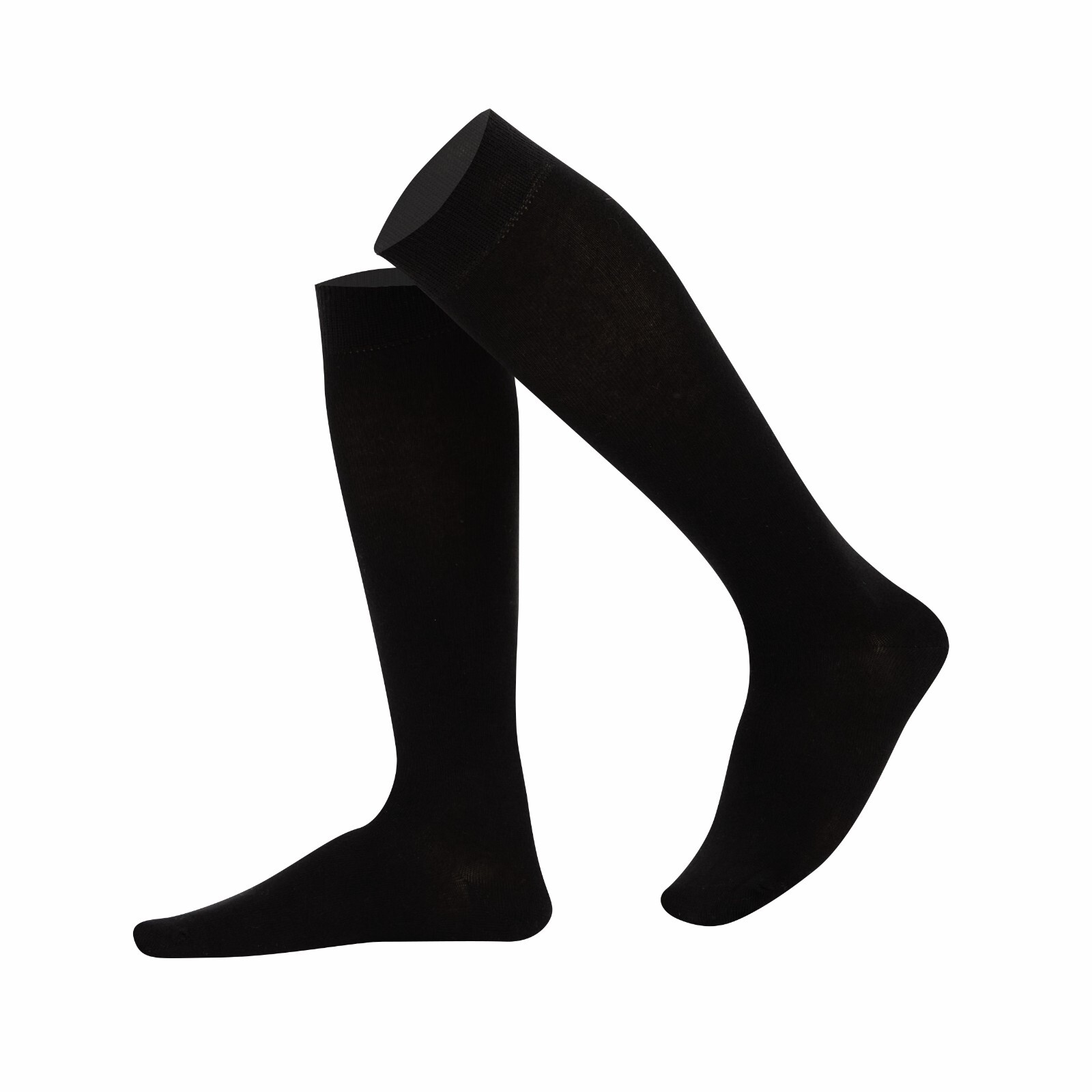 Mysocks Unisex Knee High Socks Plain, Combed Cotton, Seamless Toe