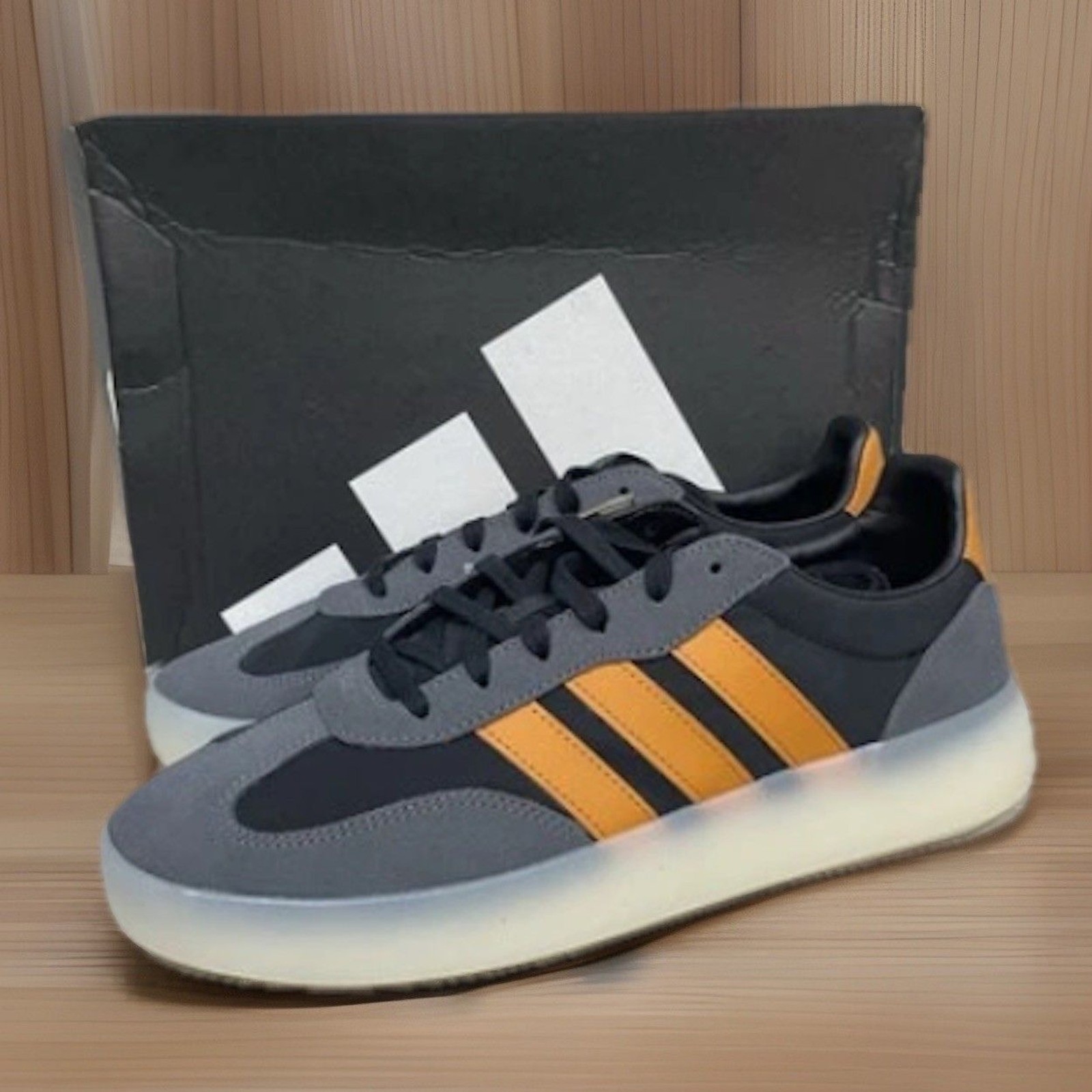 Adidas Barreda Decode Men Sz 12 Tennis Sneakers Black Orange gray Clear Gum New