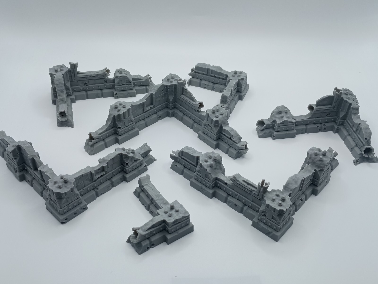 Gothic Sector 75 Sci-Fi Terrain Complete Corner Ruin Set (32mm Scale) [PTO]