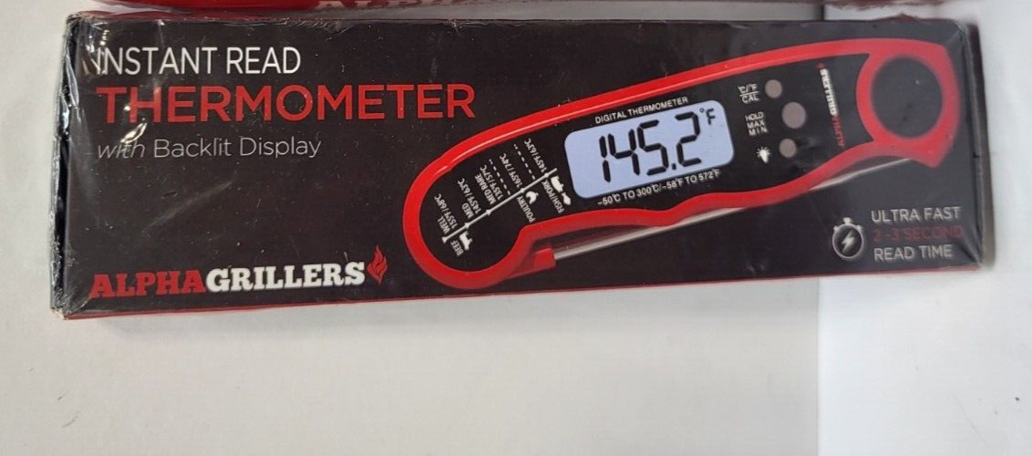 Alpha Grillers Instant Read Meat Thermometer for Grill Smoking UM2180