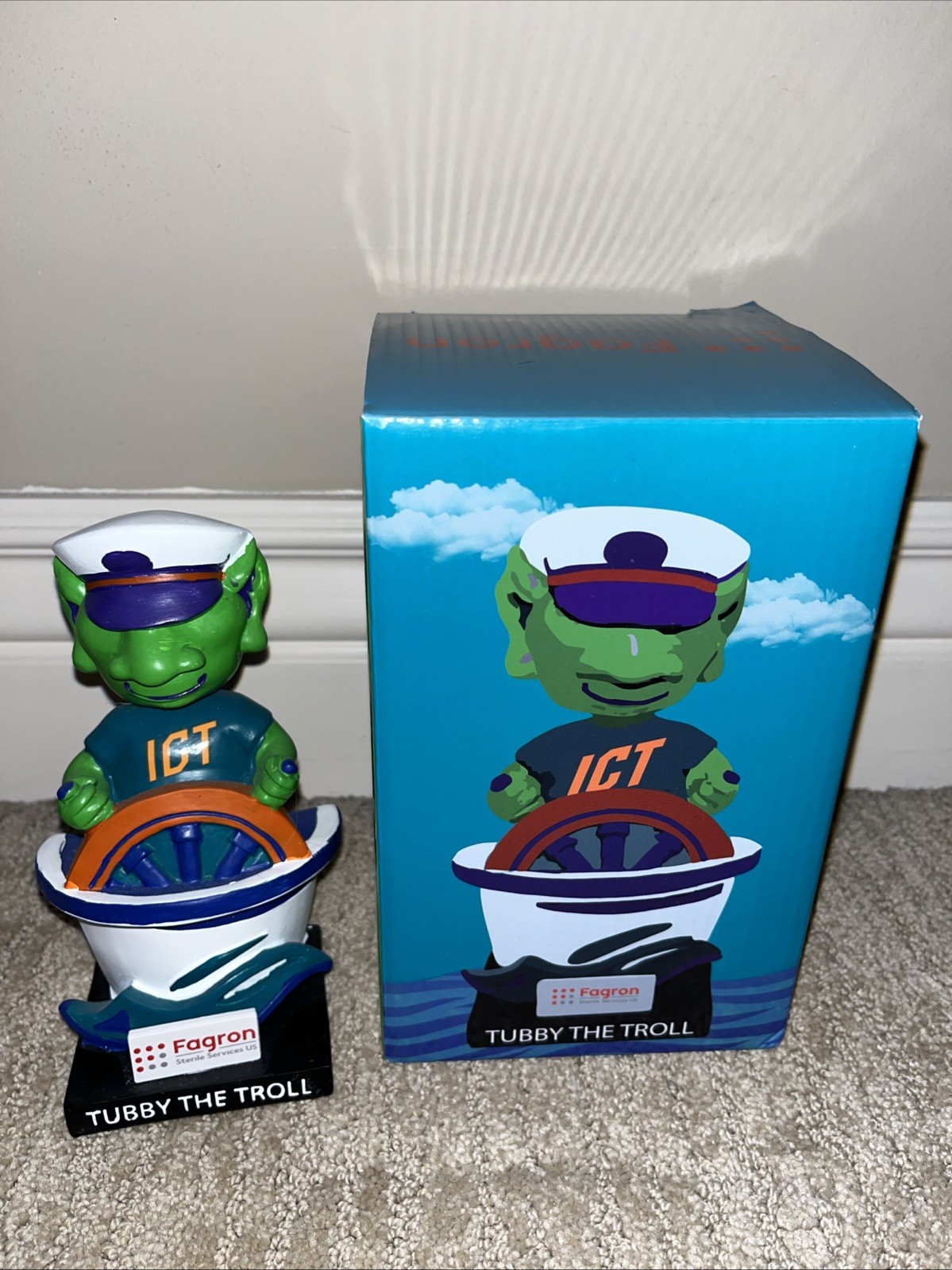Wichita Wind Surge Turbo Tubs Mascot Bobblehead Tubby The Troll